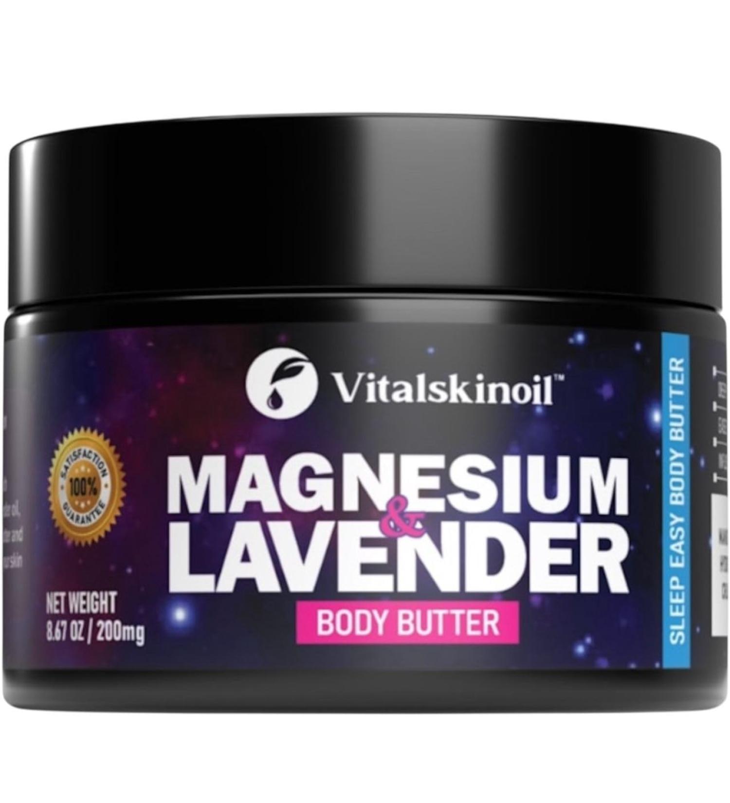 Magnesium lotion body cream for nighttime and bedtime tired legs soothing relief magnesium glycinate muscle butter 8.67 oz relaxation Sleep Easy Formula with lavender - Buy Online on GoSupps.com