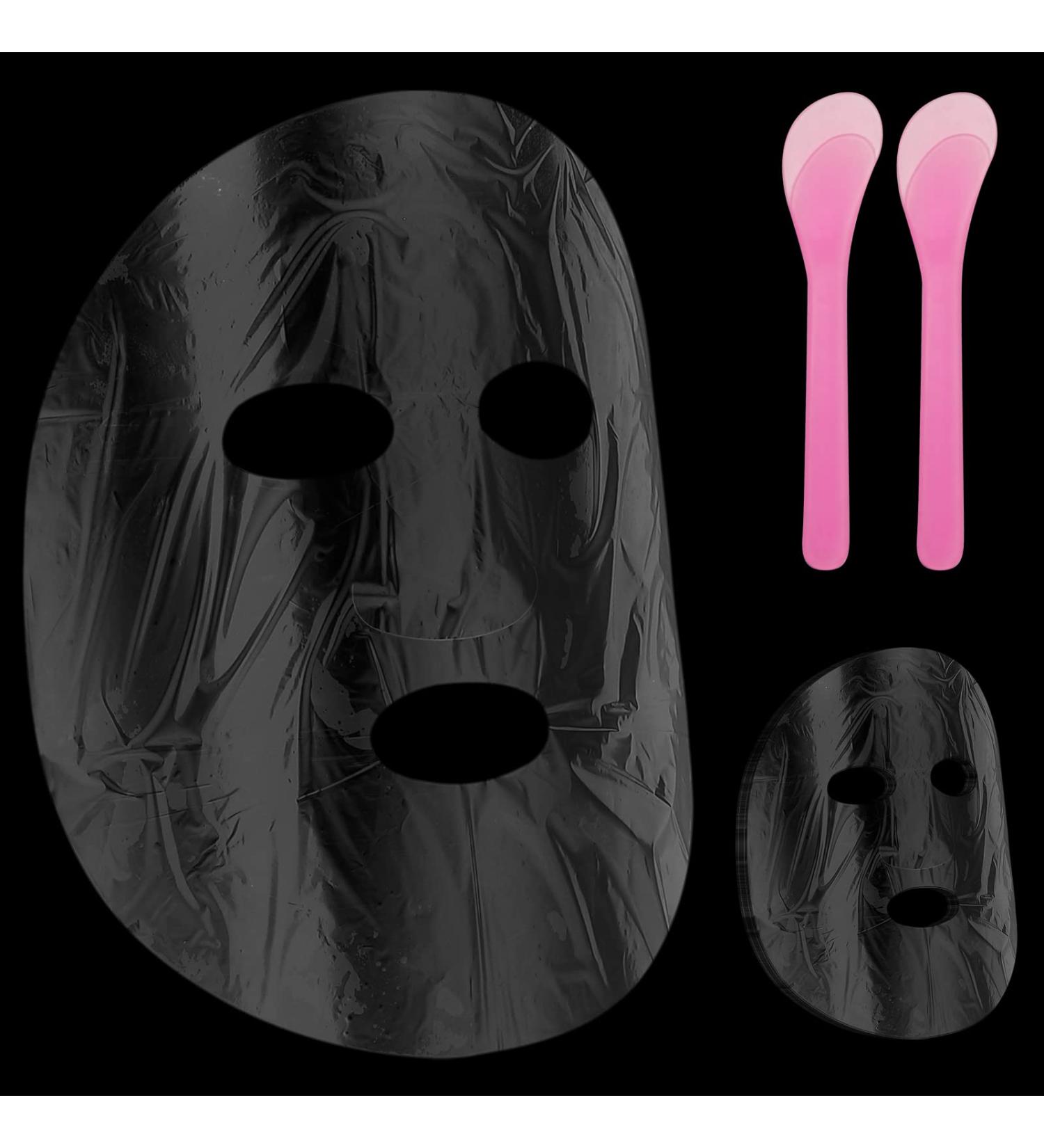 200 Sheets Facial Plastic Mask | Transparent Moisturizing Face Mask Sheets for Skin Care & DIY Spa | Disposable & Adhesive | Premium Facial Cling Film - Buy Online on GoSupps.com