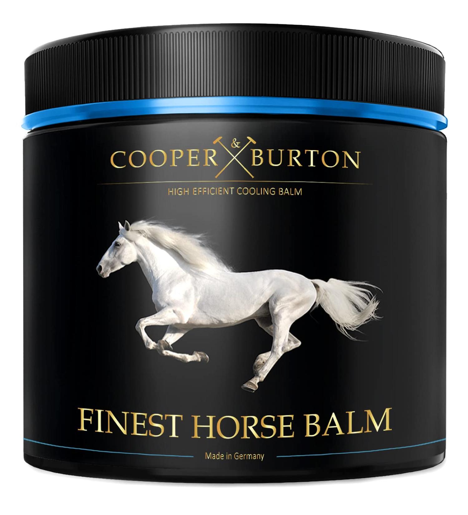 Horse Balm Cooling Ointment - Herbal Massage Balm with Natural Extracts & Essential Oils | High Quality 500ml by Cooper & Burton - Effective Cooling Relief for Horses - Buy Online on GoSupps.com