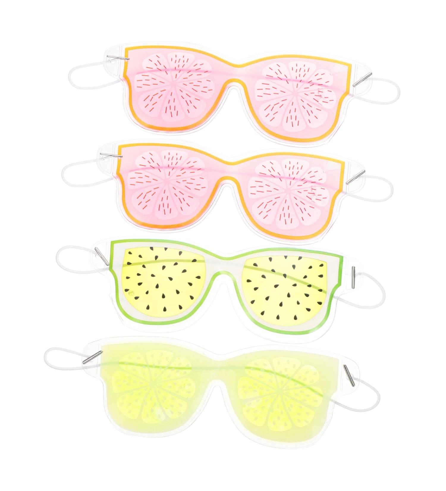 Lurrose 4pcs Gel Eye Mask Ice Pack Set - Cold Compress Cooling Eye Shade for Sleeping and Travel - Assorted Colors - 1 Count - Buy Online on GoSupps.com