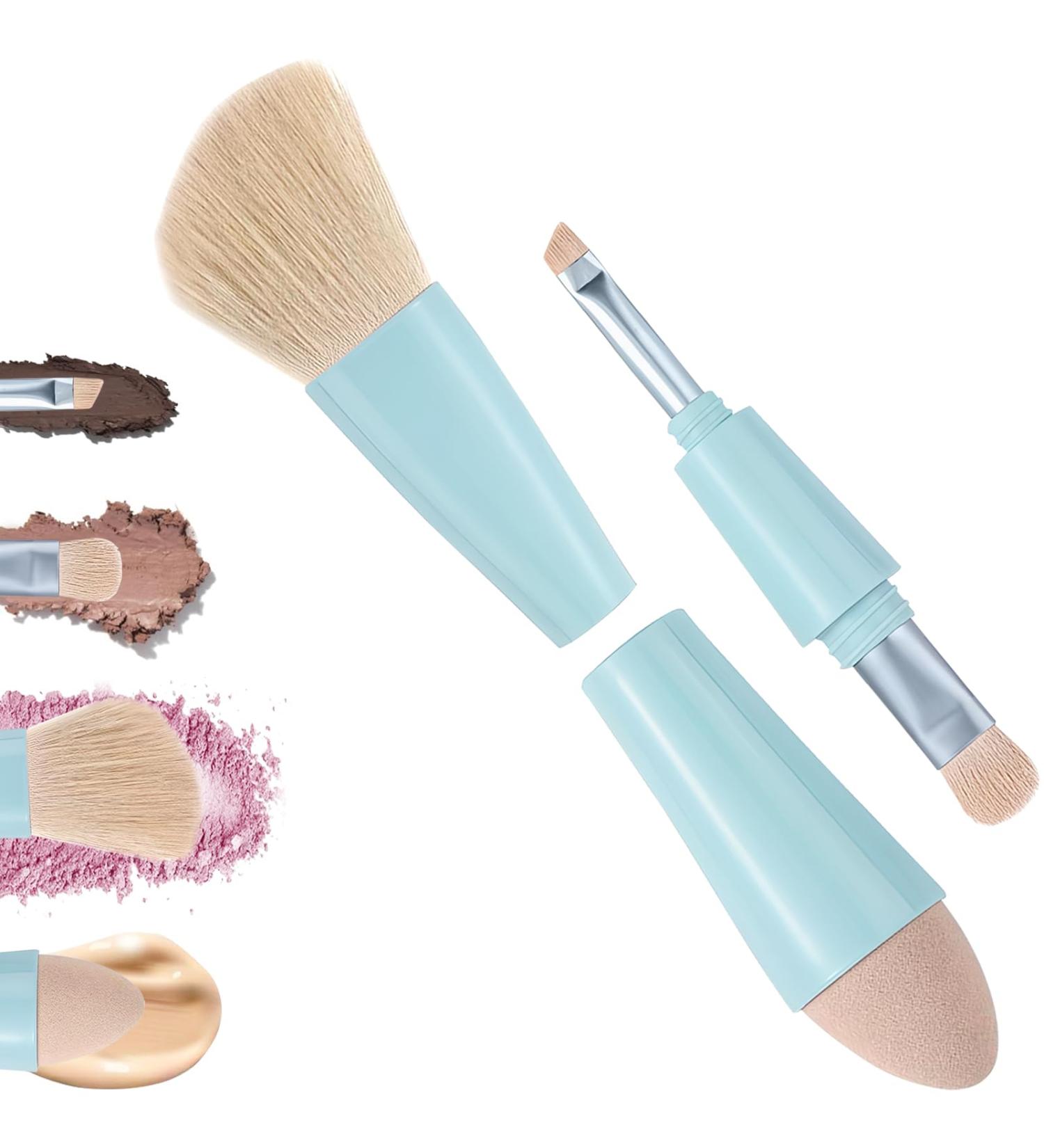 Multi-Tasker 4-in-1 Vegan Makeup Brush | Travel-Friendly Beauty Tool for On-the-Go Glam - Buy Online on GoSupps.com