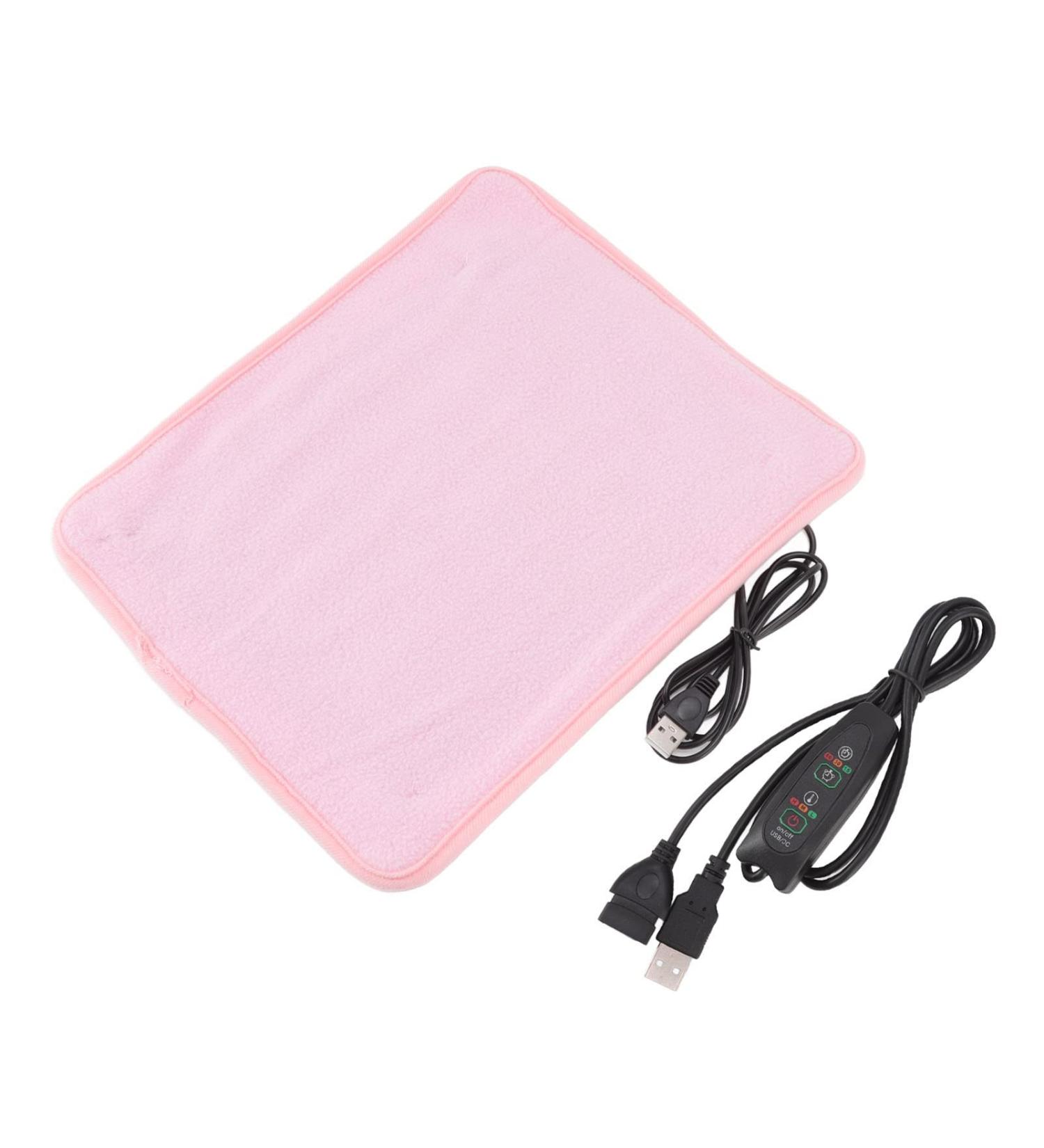 Portable USB Heating Pillow - Adjustable Temperature Relief for Neck Shoulders and Legs | Pink Heating Pad for Cramps and Pain Relief - International Shipping - Buy Online on GoSupps.com