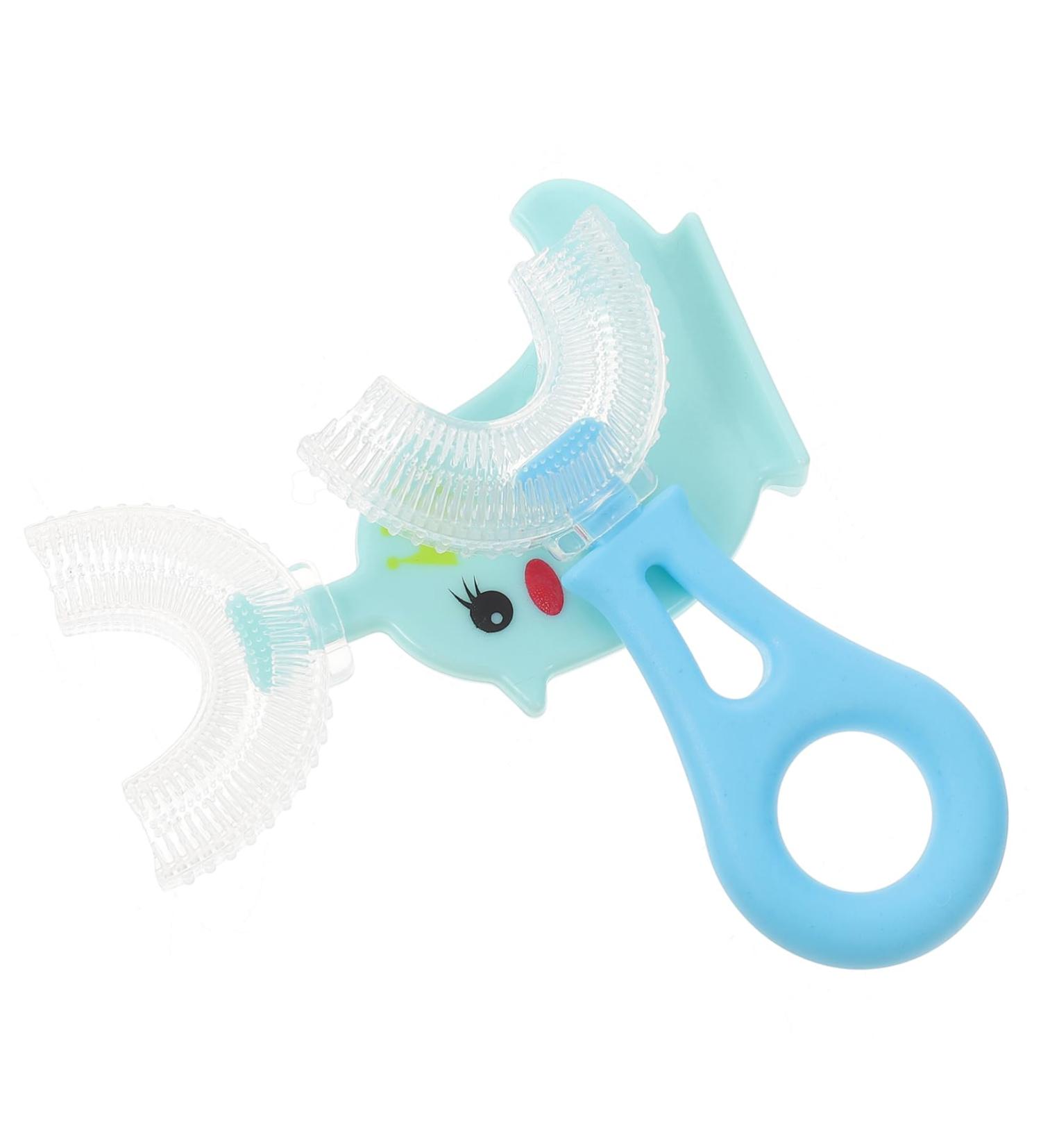 Gleavi 2nd Hand Cartoon Toothbrush for Children - Silicone Full Mouth Manual Toddler Toothbrush - Buy Online on GoSupps.com