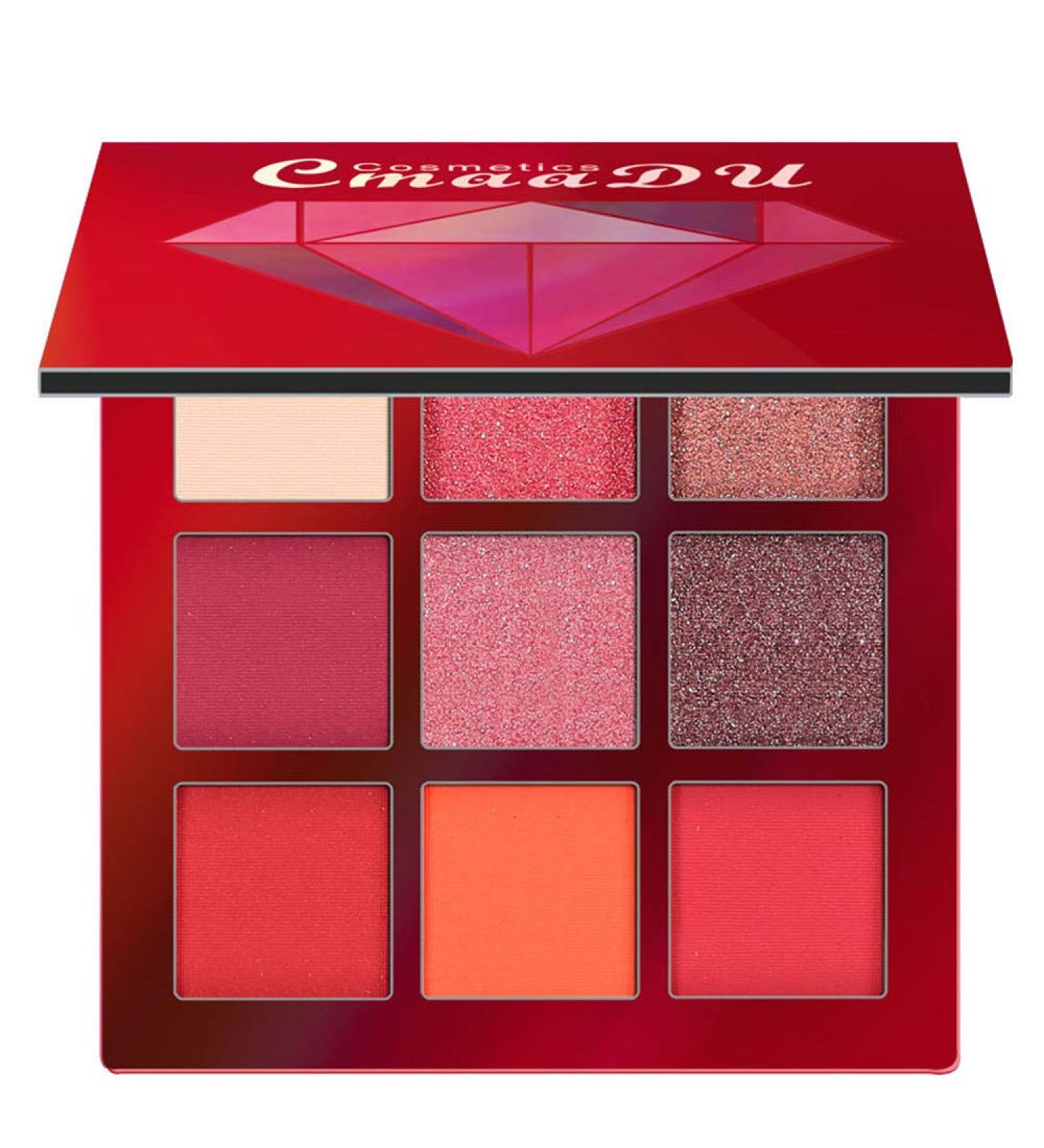 LoveLeiter Cosmetic Matte Eyeshadow Cream Palette Shimmer Palette Shimmer Set 9 Colors Pressed Eyeshadow Smokey Shimmer Eyeshadow Pigments Powder Makeup