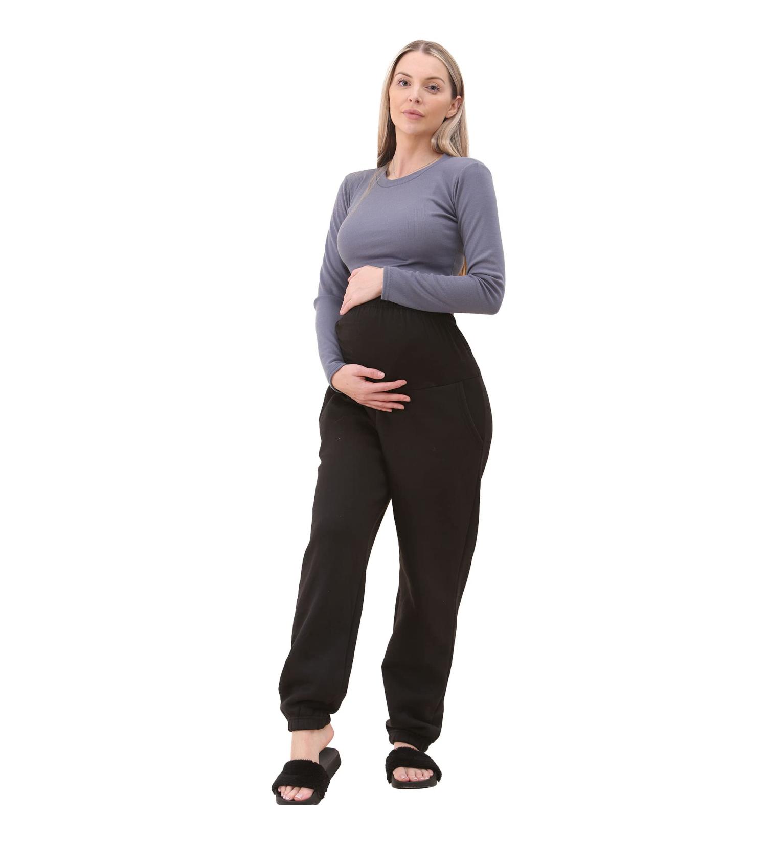 Maternity Fleece Jogger Sweat Pants | Over Bump Support | Comfortable Trousers for Pregnant Women - Buy Online on GoSupps.com