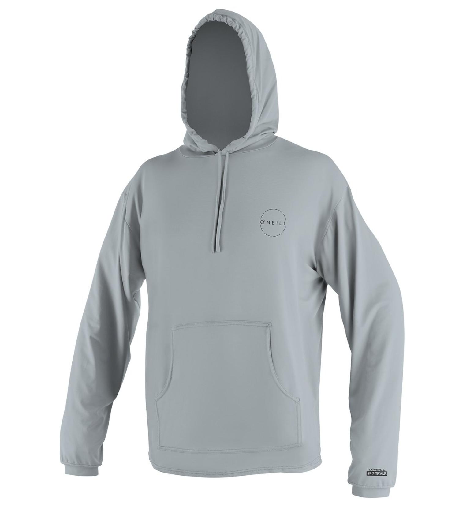 O'Neill Men's 24-7 Traveler UPF 50+ Sun Hoodie - Large Cool Grey/Cool Grey - Buy Online on GoSupps.com