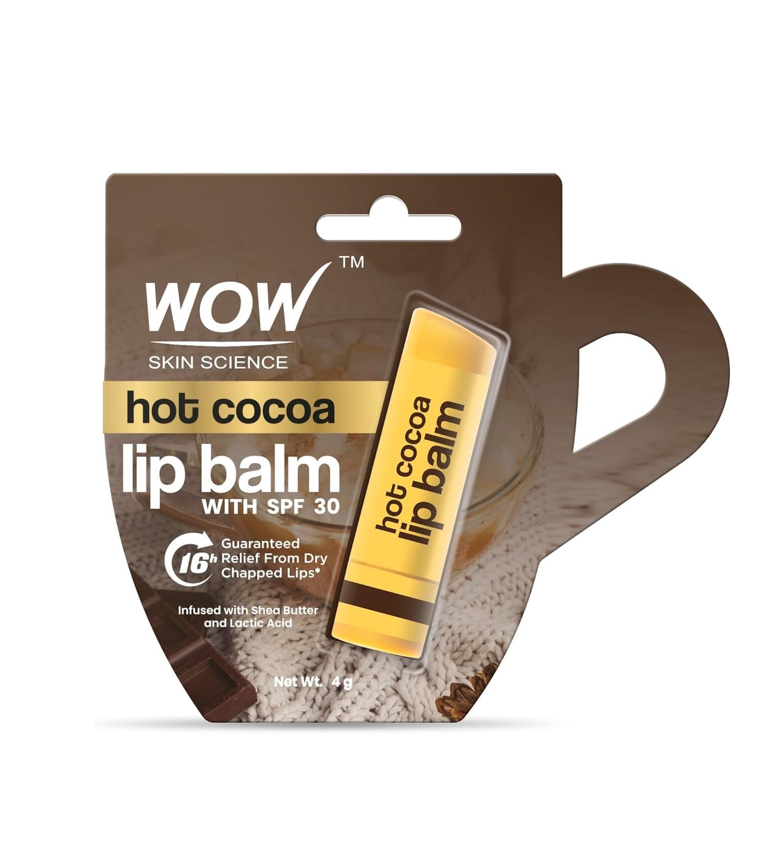 Skin Science Hot Cocoa Lip Balm Softens Dry & Chapped Lips Protects Lips From Dryness Long Lasting Moisturization Prevent Flaky Lips From Dry Chapped Lips 4g