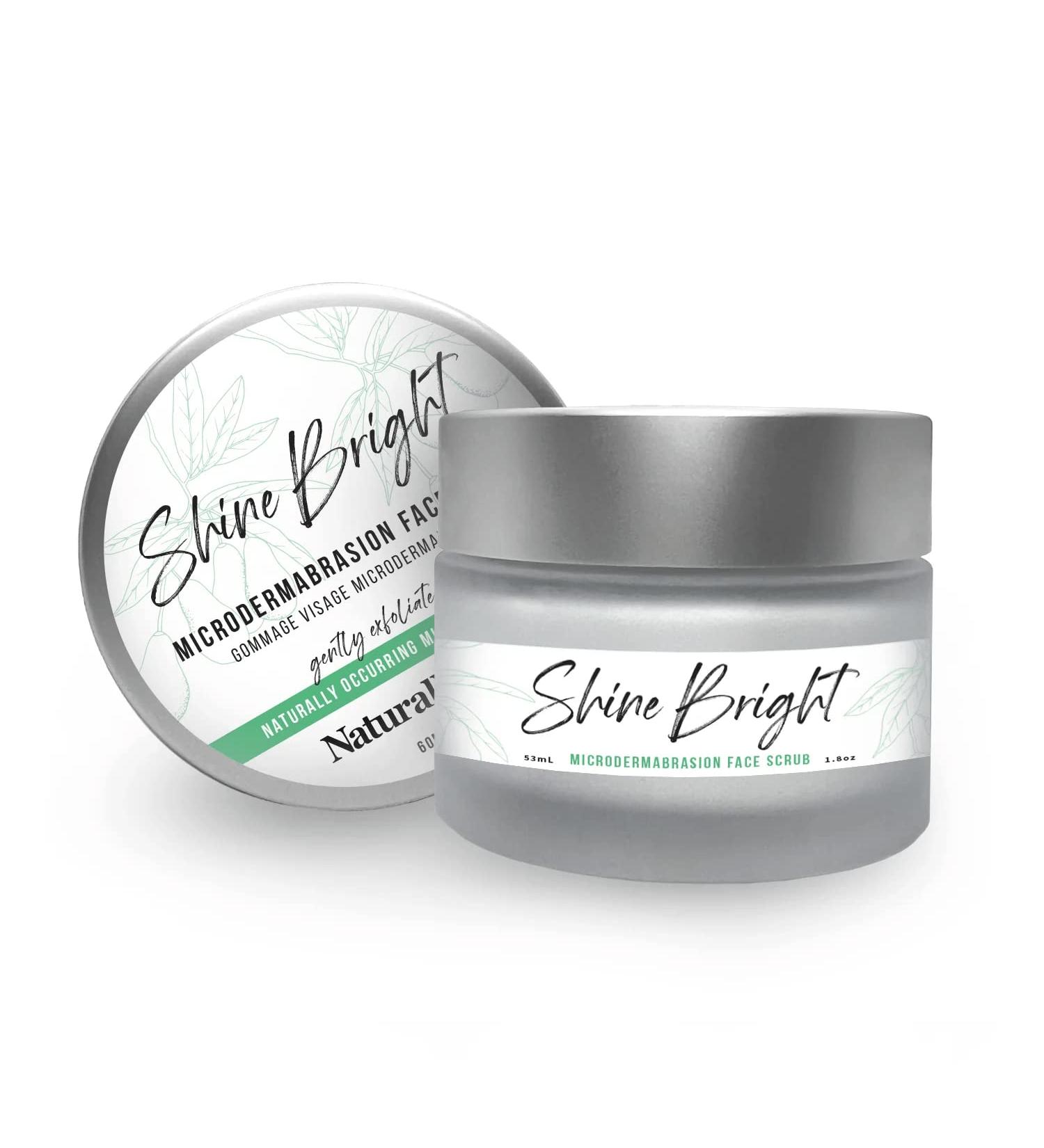 Shine Bright Microdermabrasion Facial Scrub - Exfoliating Face Scrub for All Skin Types Brighten Skin - 2 Pack - International Shipping Available - Buy Online on GoSupps.com