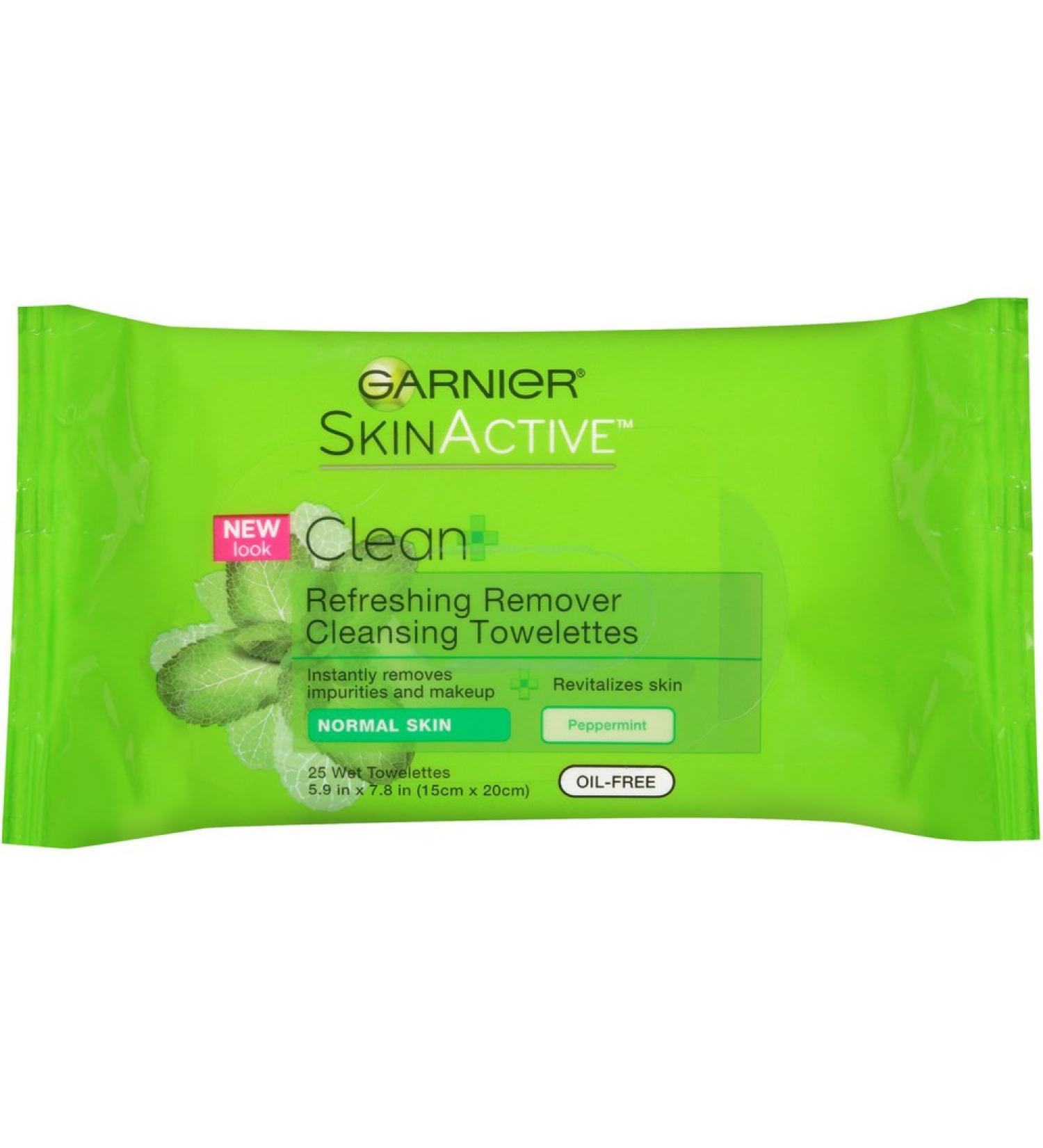 Garnier SkinActive Cleansing Towelettes 25 ea - Pack of 3 | Refreshing Remover for Effective Makeup Removal - Buy Online on GoSupps.com