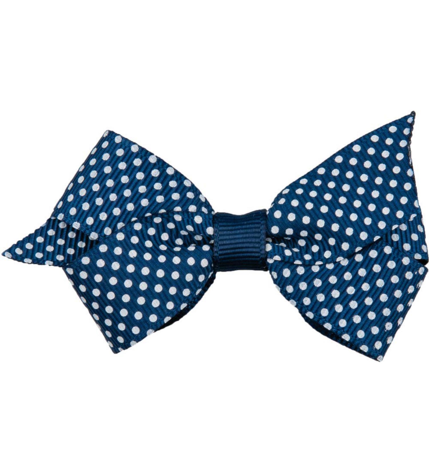 Buy Titania Hair Clip Set - Small Bow Design Blue-White Large Dots 2 Pieces | International Shipping Available - Buy Online on GoSupps.com