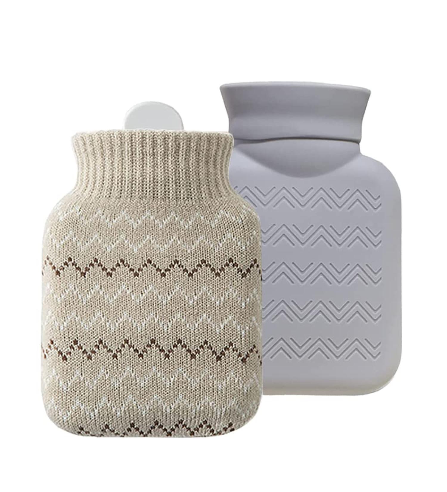 Buy Komunj Hot Water Bottle with Removable Knitting Cover - Relieve Abdominal Pain & Cramps - International Shipping Available - Buy Online on GoSupps.com