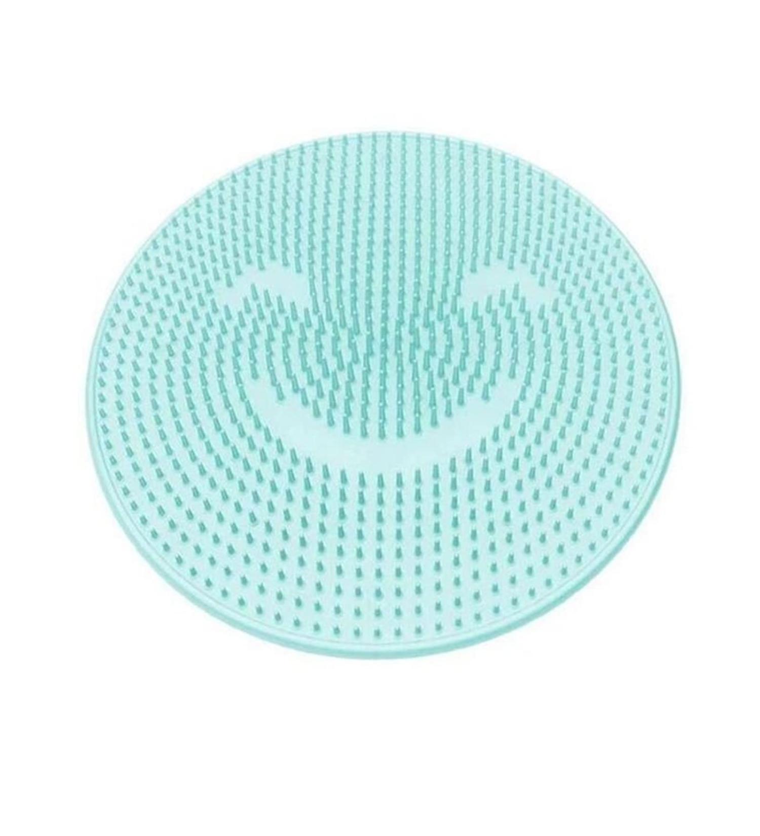 Massage Pillow Brush for Lazy Washing | Silicone Foot & Back Cleaner | 31cm Round Bath Artifact - Blue - Buy Online on GoSupps.com