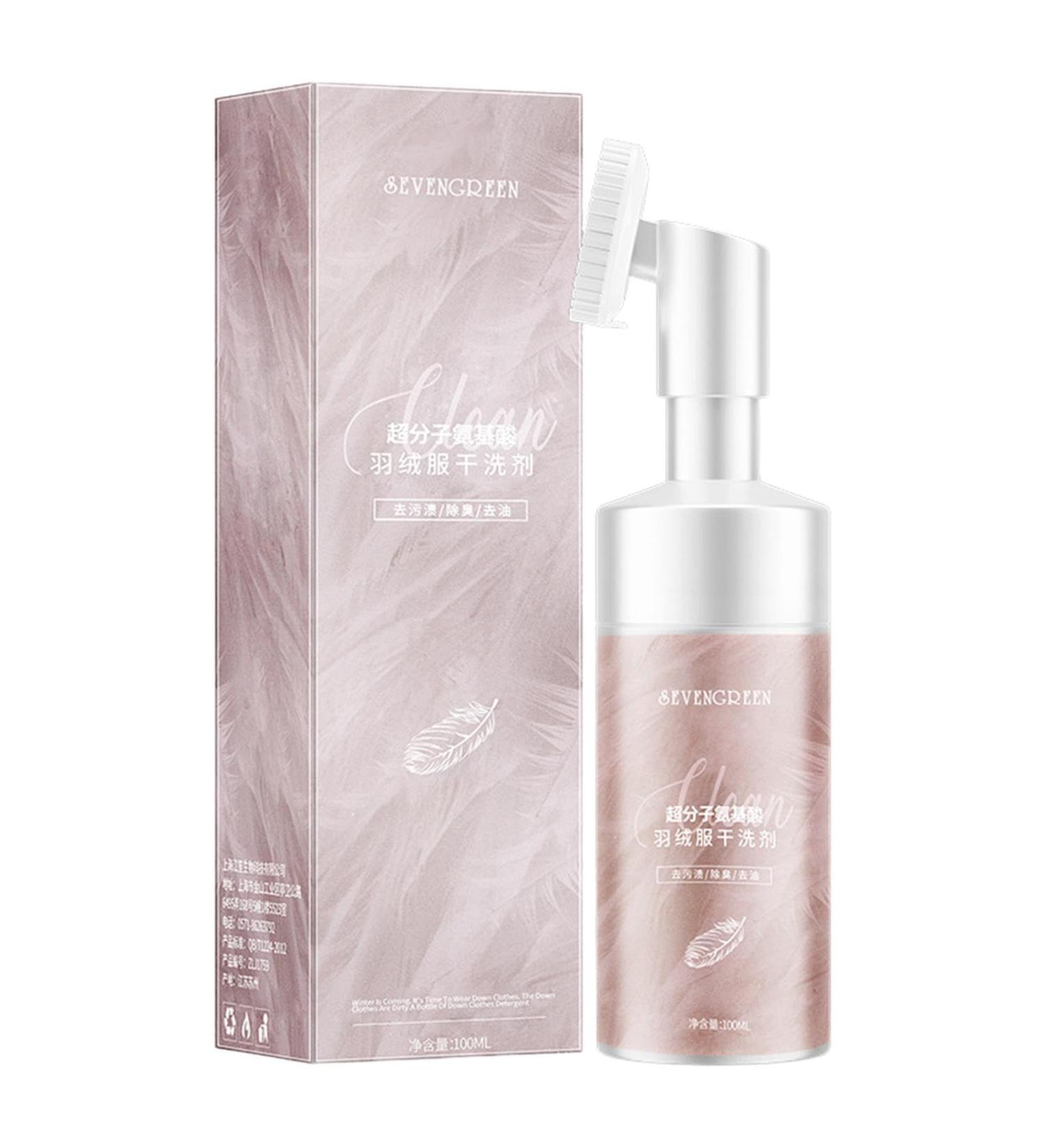 Down Wash Detergent - 100ml Downwear Detergent Agent with Brush Head Wash Downwear Detergent Stubborn Stain Cleaner Quick Cleaning Stain Rescue Stain Remover for Down Jacket Thaely - Buy Online on GoSupps.com