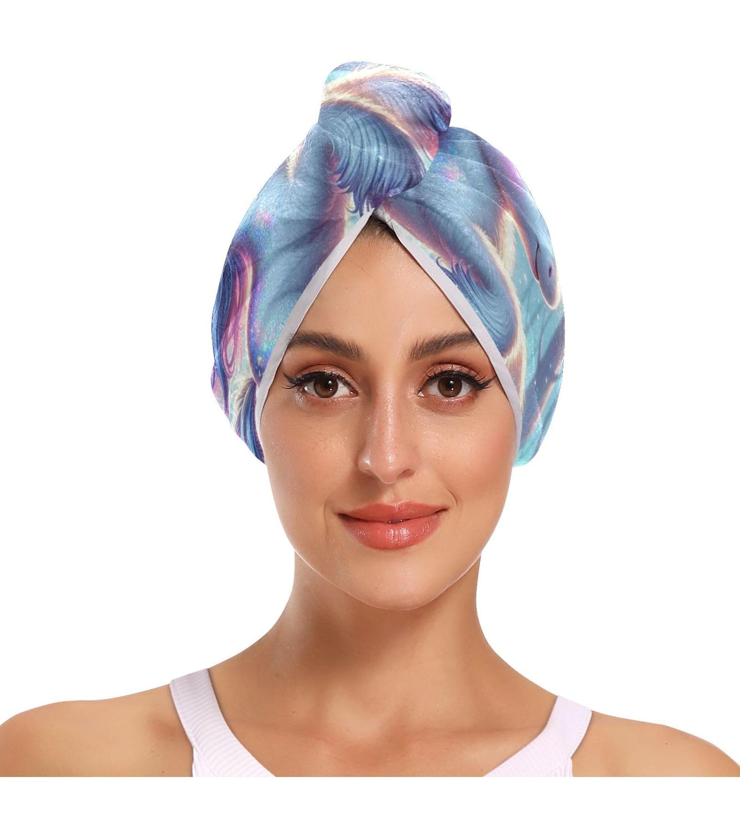 Buy Super Absorbent Unicorn Hair Towel 2 Pack | Quick Dry & Cute Turbans for Women & Girls - International Shipping Available - Buy Online on GoSupps.com