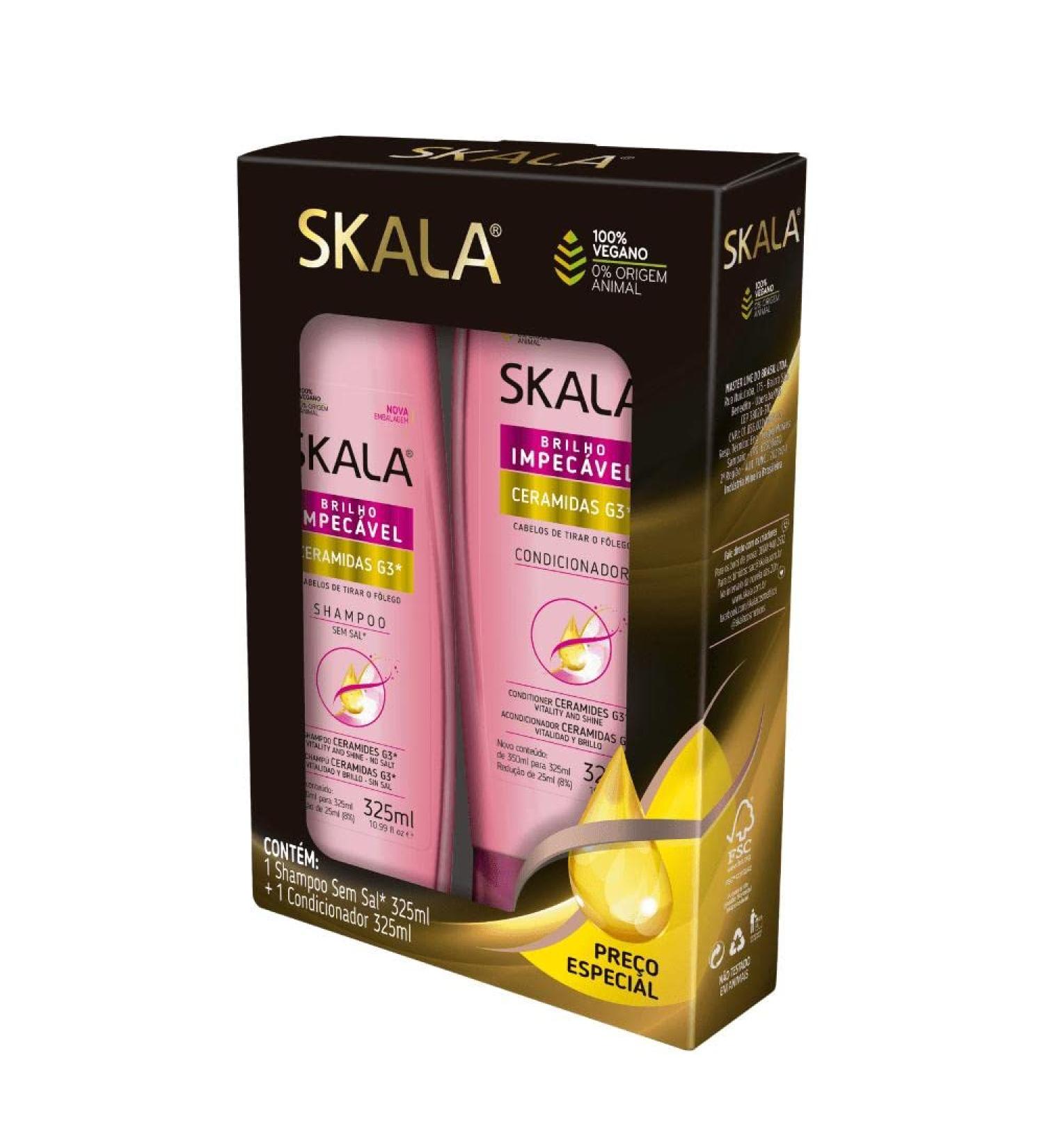 Skala Expert Ceramidas G3 Shampoo & Conditioner - Vegan Hair Care for Fuller Thicker Hair | Imported from Brazil - Buy Online on GoSupps.com
