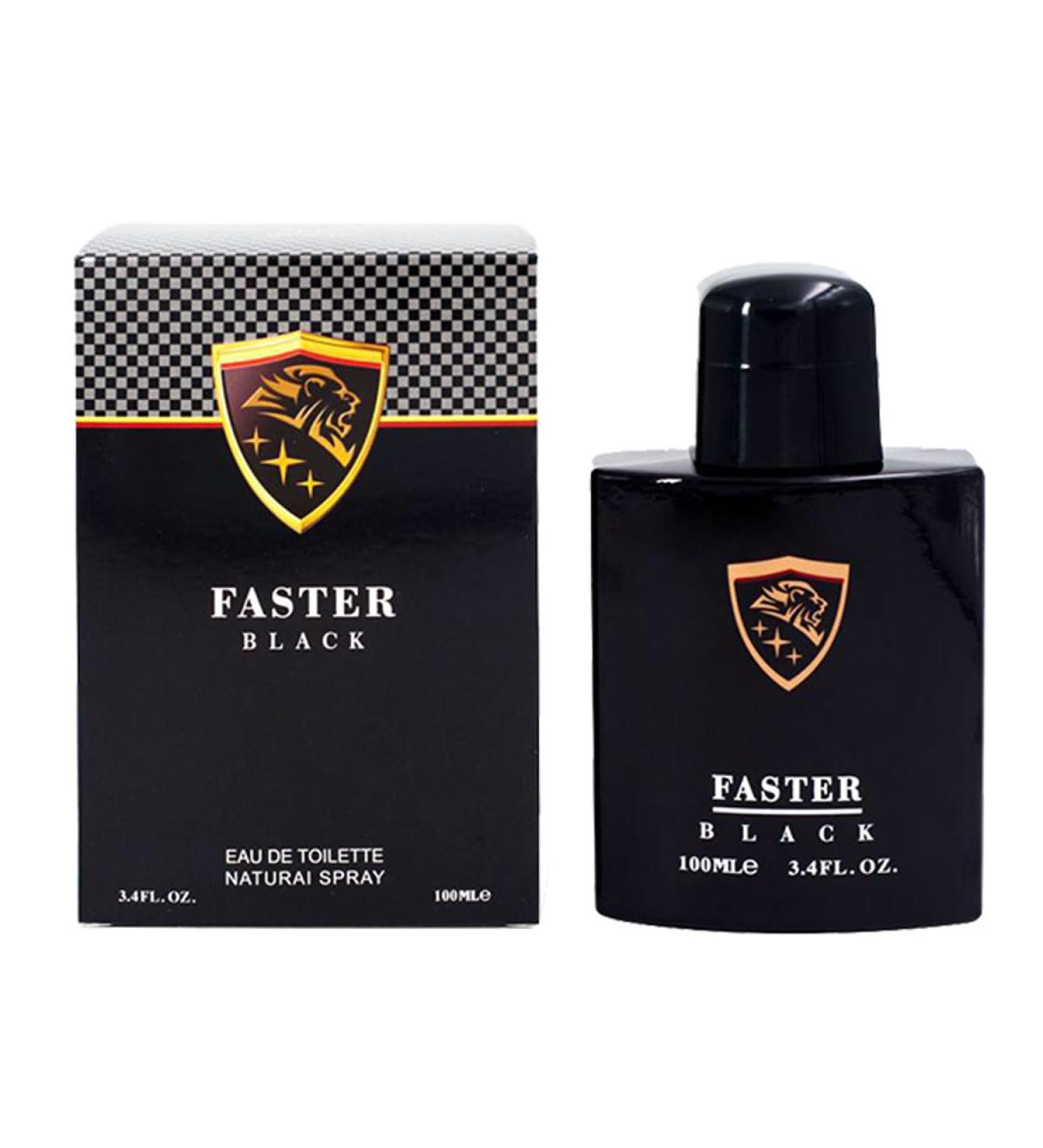 Faster Black Men Perfume 100ml Eau De Parfum Vaporisateur Spray Red apple plum lime/Essential Oil From France