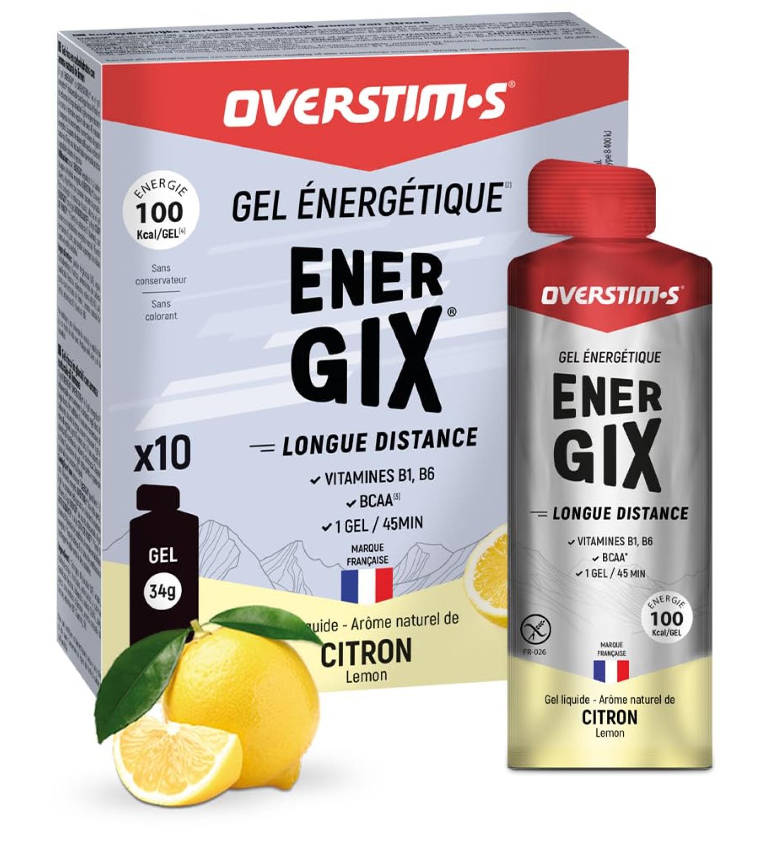  OVERSTIM.s OVERSTIM.s - Energix Gel (10 sachets) - Energy gel for sports (cycling running etc.) - Long-lasting energy (Glucose) - Buy Online on GoSupps.com
