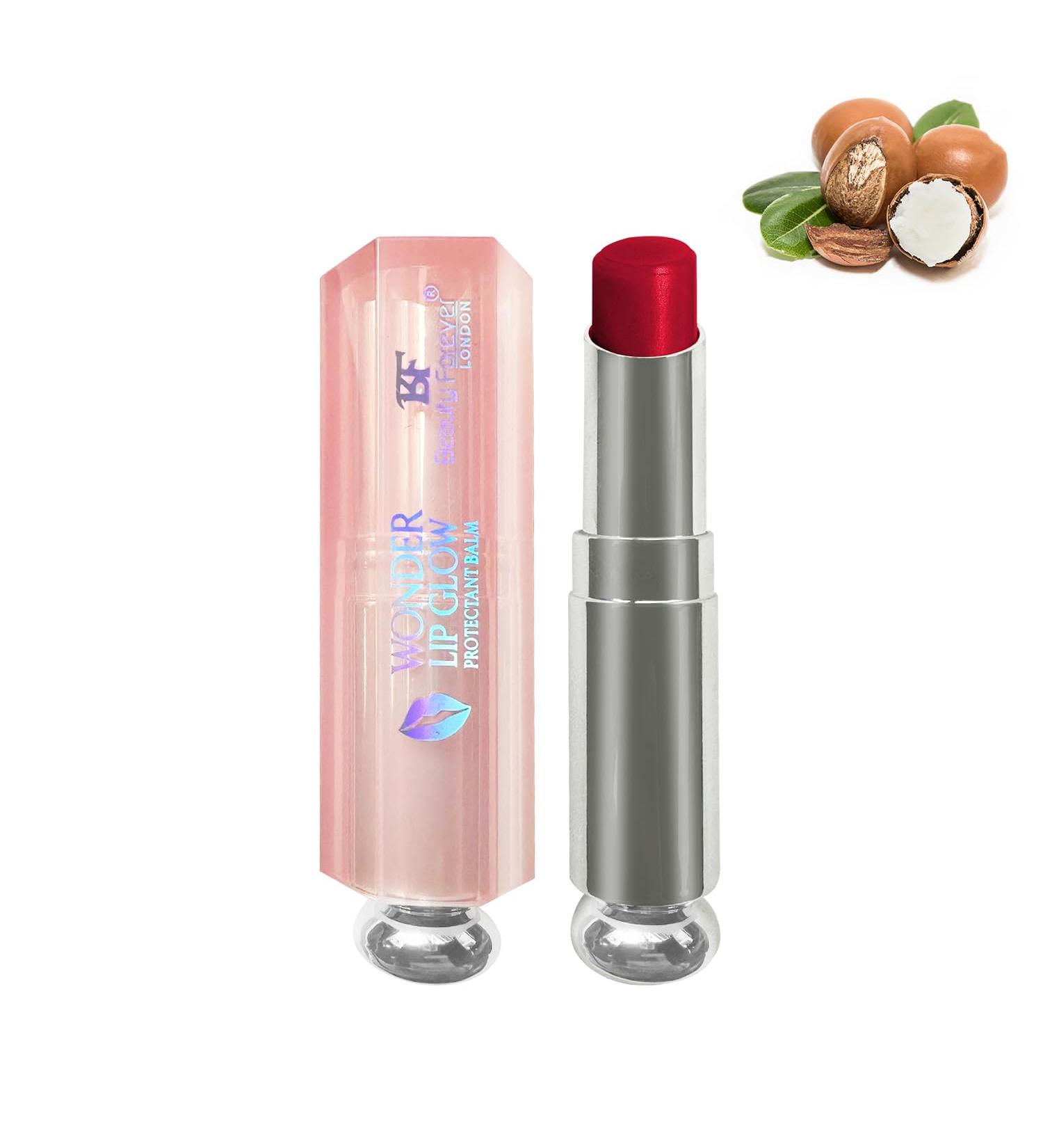 Beauty Forever Wonder Lip Glow Protectant Balm Lipstick with Shea Butter & Vitamin E 3.6gms (03 Berry) - Buy Online on GoSupps.com