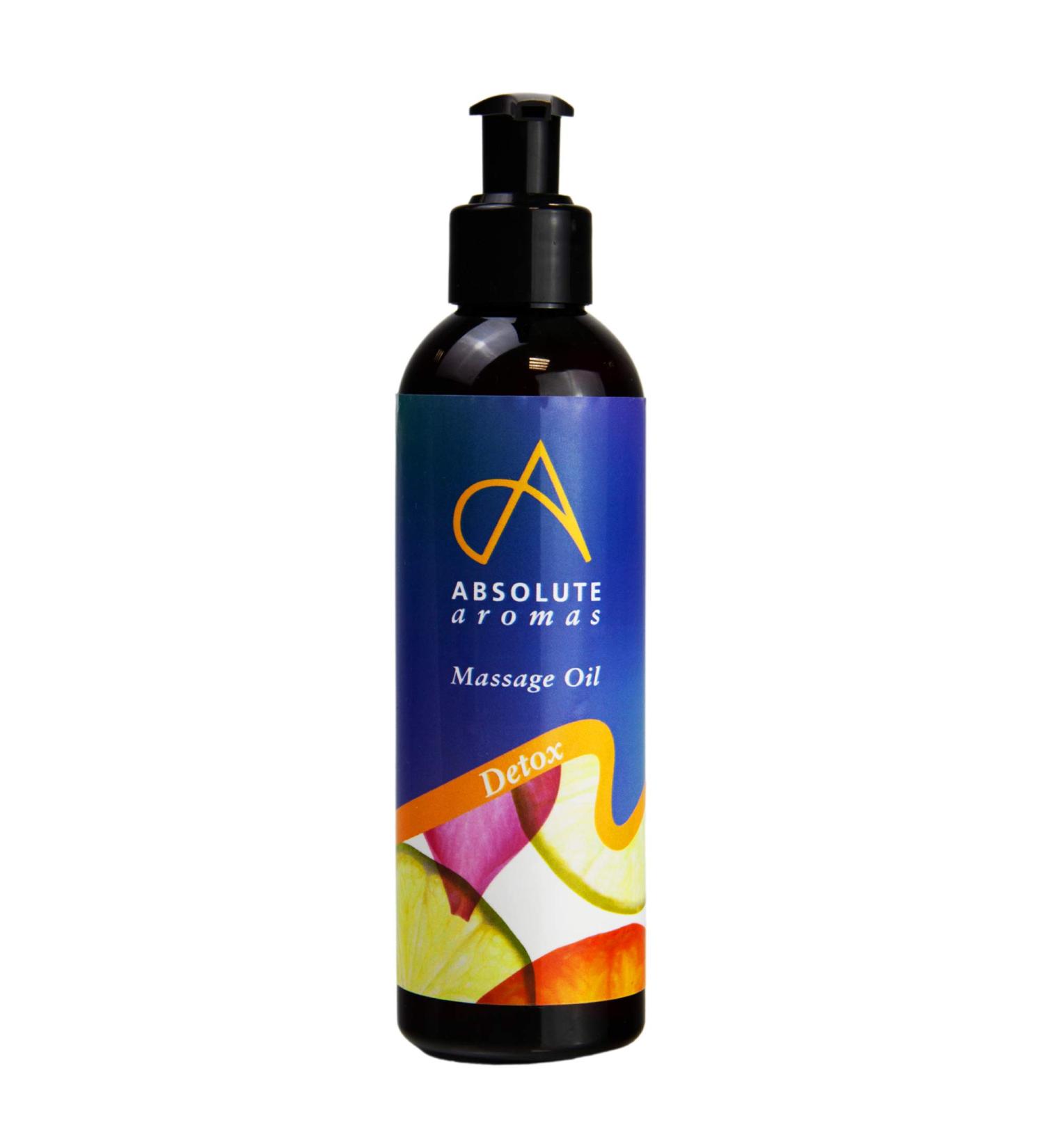 Absolute aromas detox bathing and massage oil- pure essential oils made of grapefruit juniper berry and cedar wood in jojoba sweet almond and night candle base