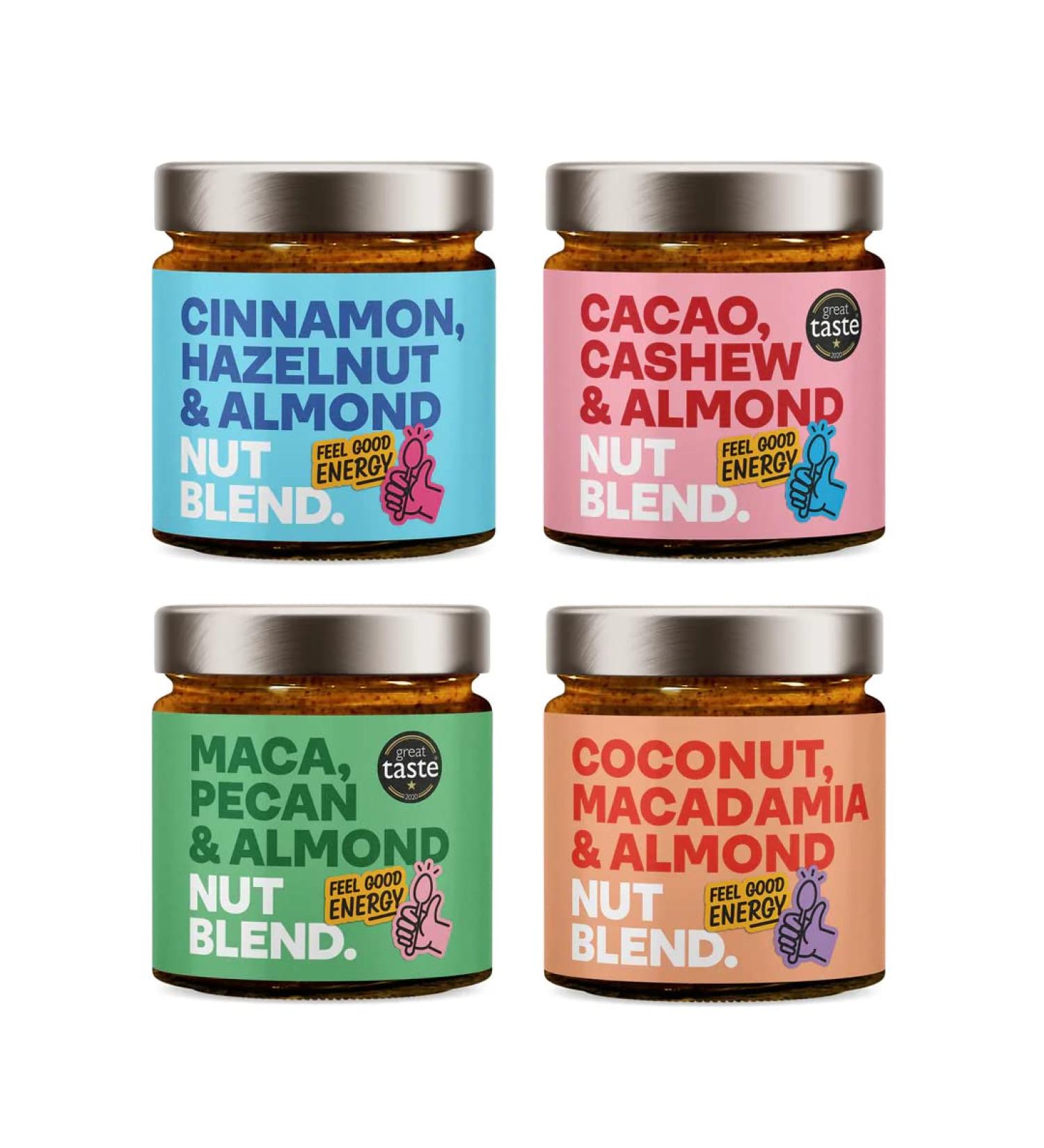 Nut Blend Taster Pack (4 x 200g Nut Butters) - Buy Online on GoSupps.com