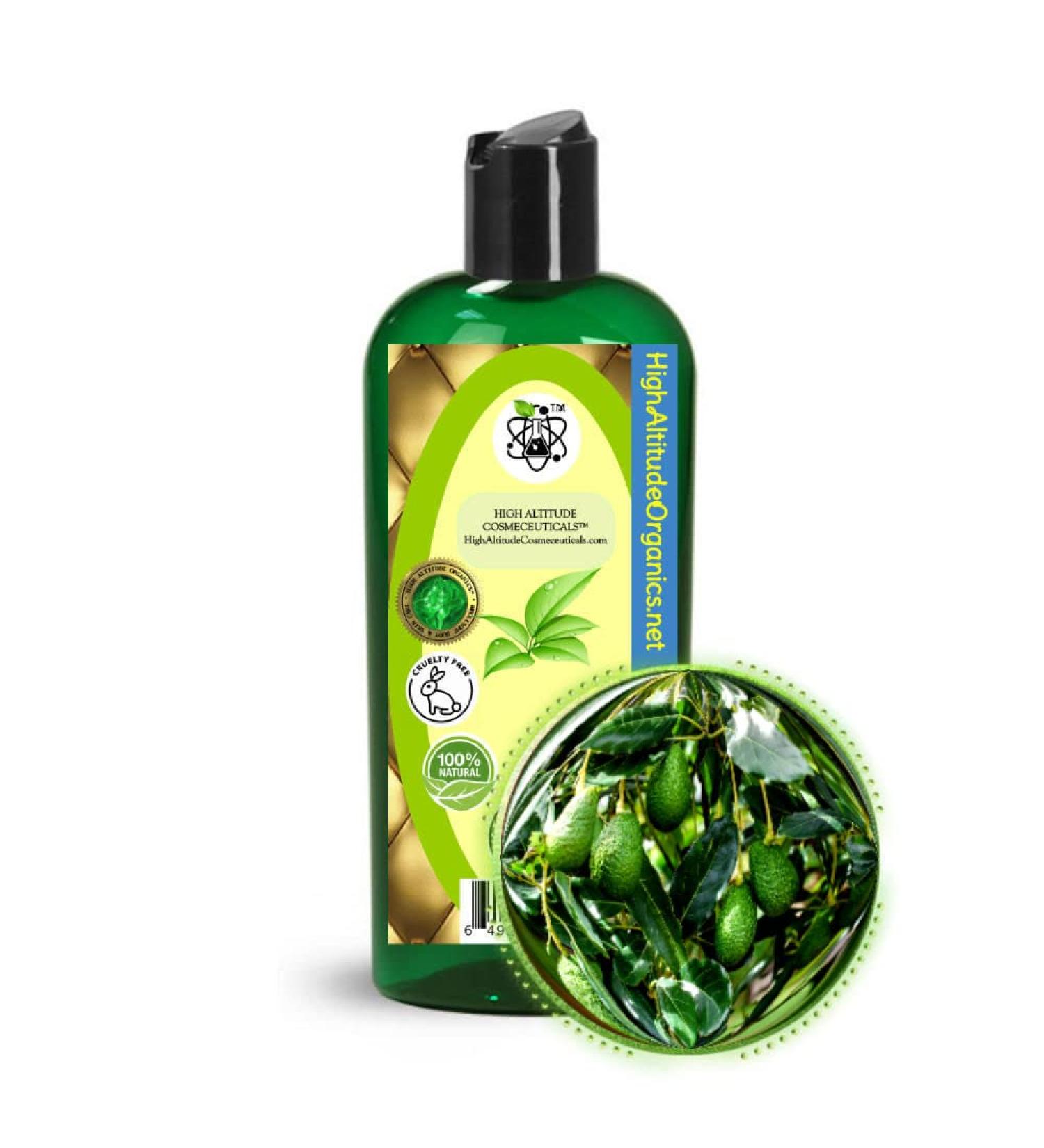 HIGH ALTITUDE ORGANICS 8oz (240ml) Avocado Oil - Virgin Cold-pressed - Virgin - Support Collagen Elastin in Mature Aging Dry Skin