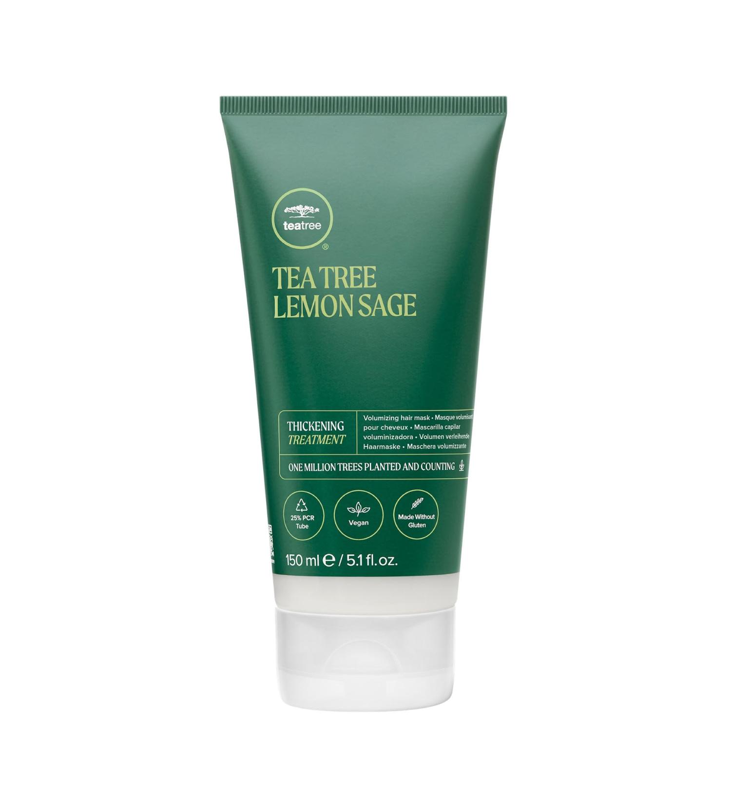 Tea Tree Lemon Sage Volumizing Hair Mask - Thickening Treatment for Fine Hair (5.1 oz) | International Shipping Available - Buy Online on GoSupps.com