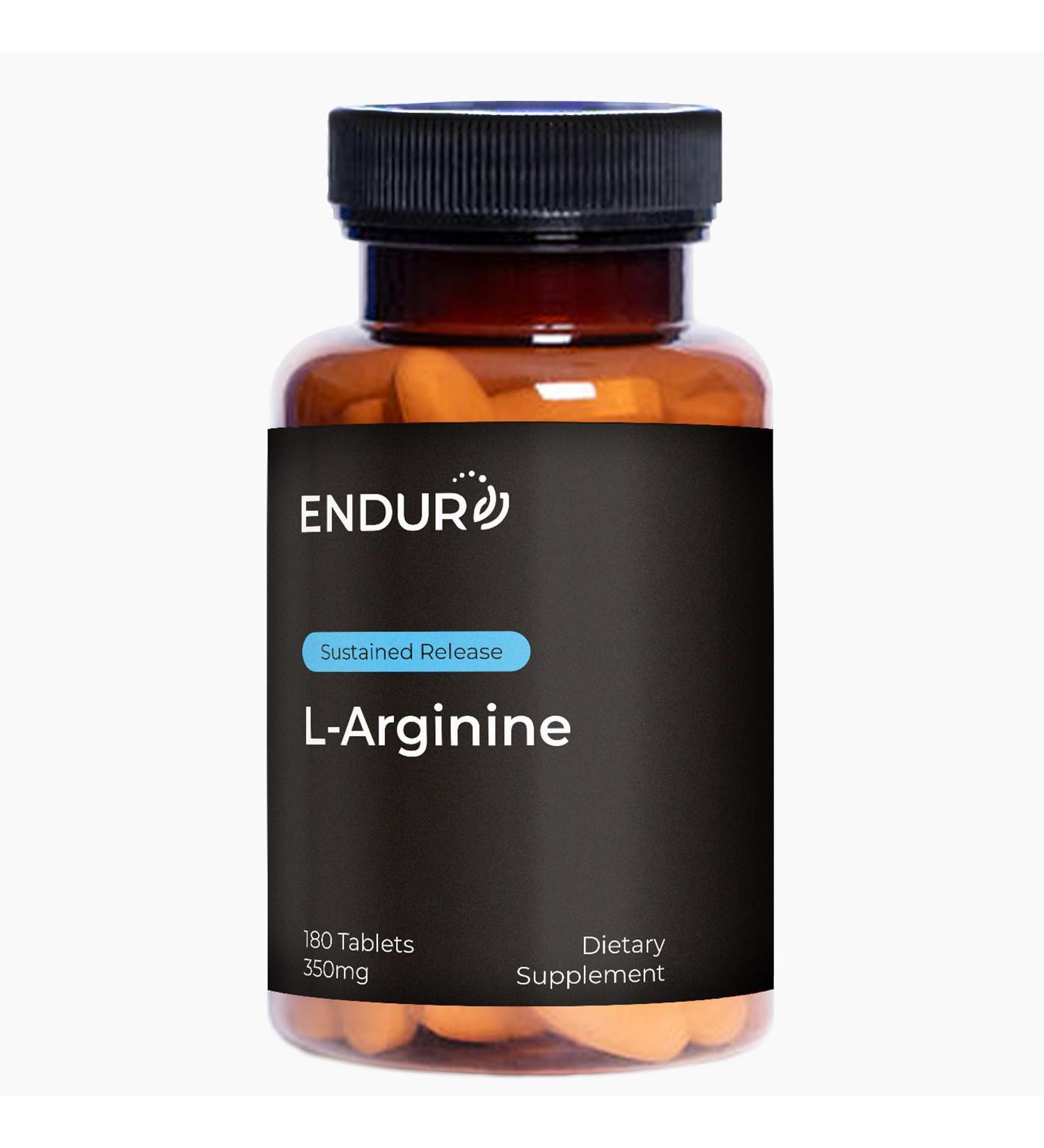 Endur L-Arginine Healthy Blood Flow & Heart Function Supplement Supports Exercise Performance & Immune Health Gluten Free 350mg (400 Tablets) - Buy Online on GoSupps.com