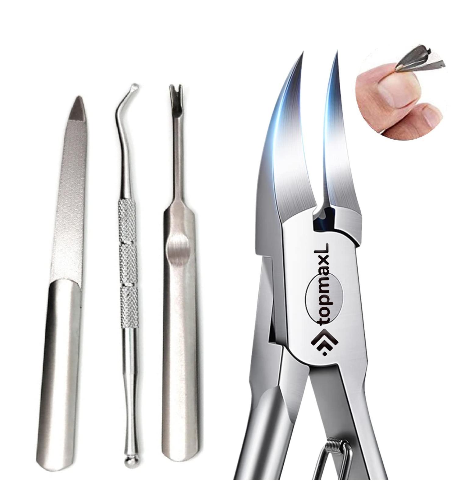 Senior Toenail Clippers for Thick Nails - Acrylic Nails, Ingrown Nail Corrector & Trimmer Set - Buy Online on GoSupps.com