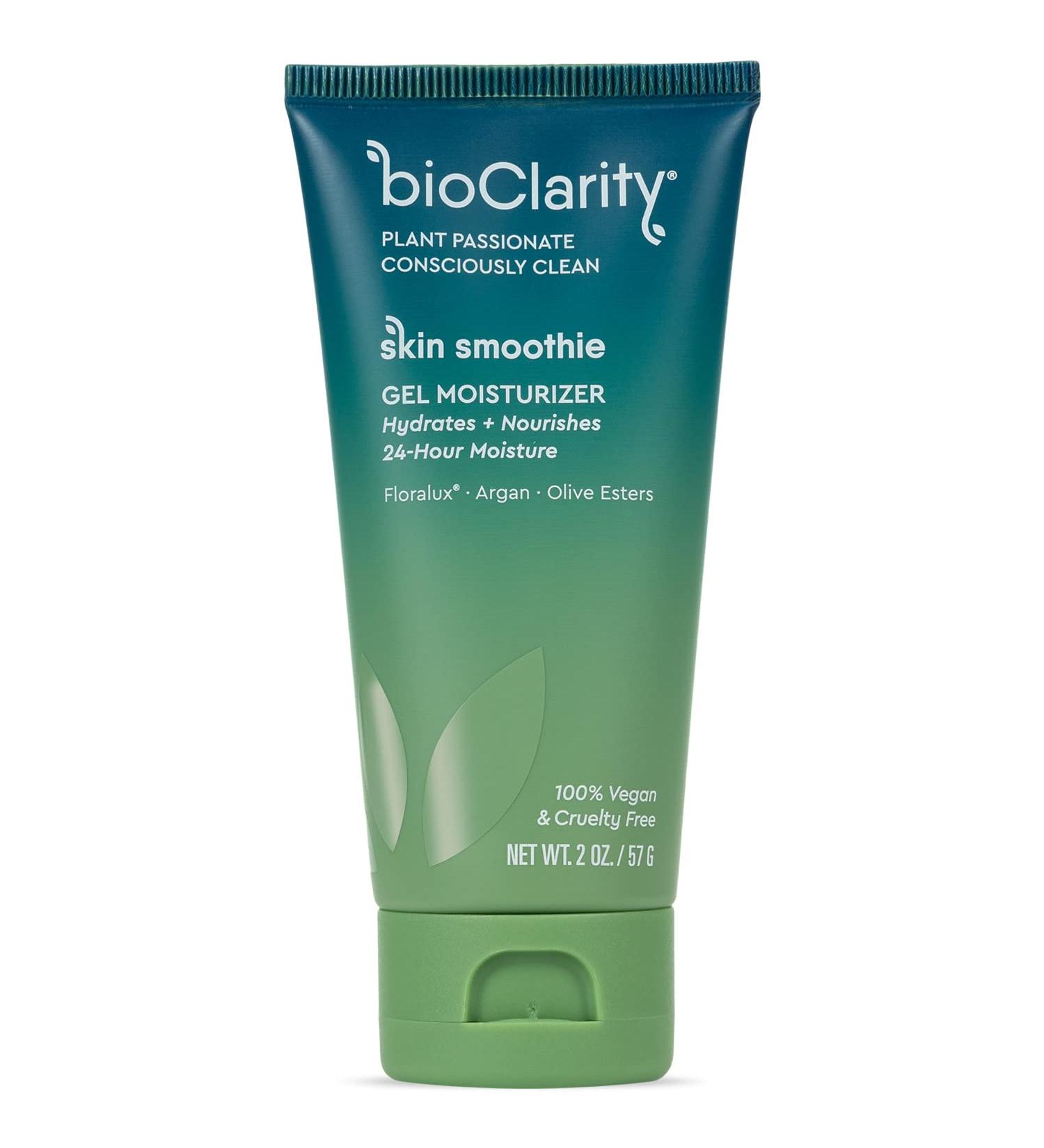 BioClarity Skin Smoothie 24-Hour Gel Moisturizer | 100% Vegan, Clean Ingredients | Olive, Argan, Ceramide | 2 Fl Oz (Pack of 1) - Buy Online on GoSupps.com
