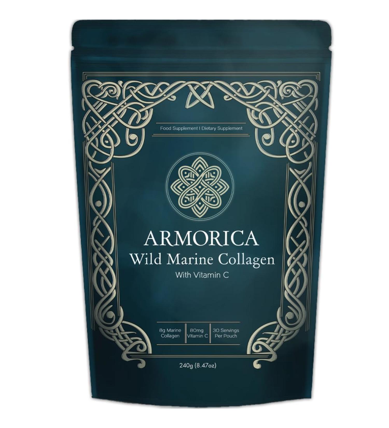 Marine Collagen Powder with Vitamin C Hydrolyzed for Optimal Absorption | Unflavored & Easily Dissolves | Non-GMO & Microplastic Tested | Skin Hair & Joint Support | 240g (30 Servings) - Buy Online on GoSupps.com