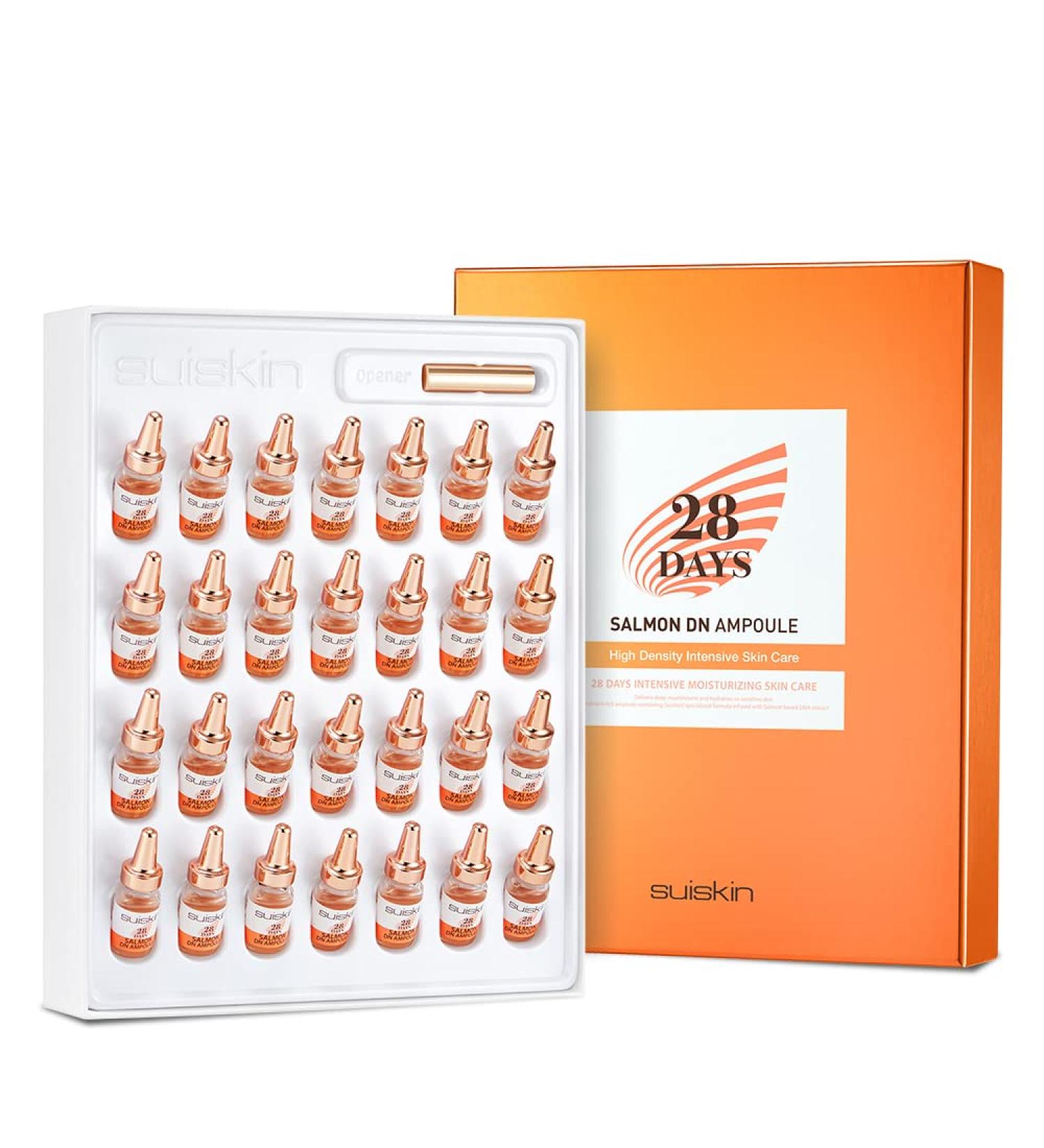 Suiskin Salmon DN Ampoule 28 Days - 100% Authentic Korean Skincare Gift Set | Luxury Hydrating Anti-Aging Serum - Buy Online on GoSupps.com