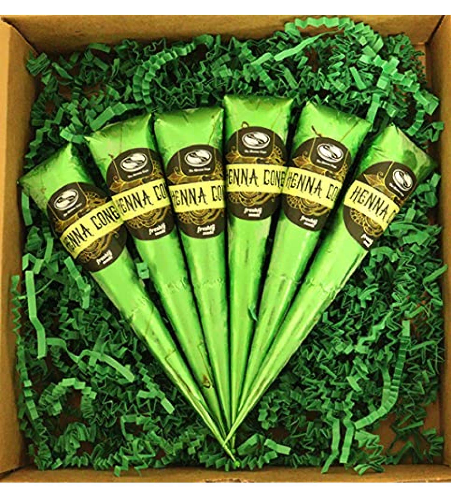 The Henna Guys 6 Pack Natural Ready to Use Henna Cones Paste Hair Dye - 6 Count - Spot Hair Coloring - Buy Online on GoSupps.com