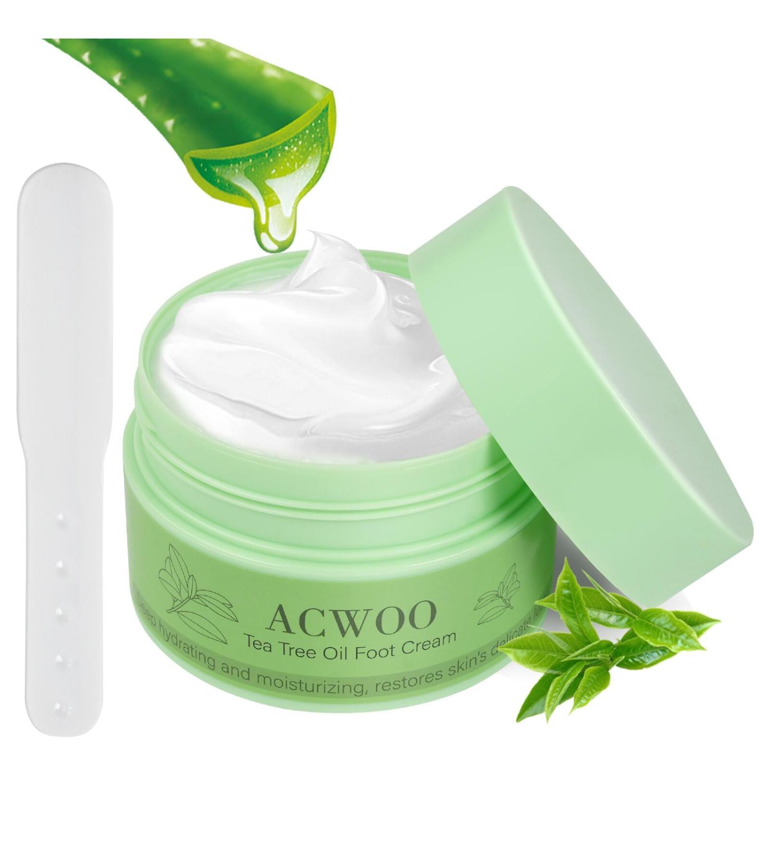  ACWOO ACWOO Foot cream soothing foot moisturizer removes calluses foot cream tea tree and aloe vera for deep hydration for very feet - Buy Online on GoSupps.com