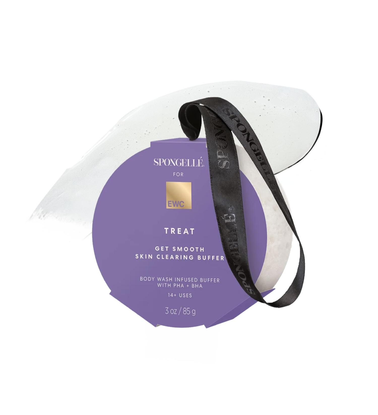 European Wax Center & Spongelle Exfoliating Body Sponge with PHA & BHA - Hydrate & Cleanse for Smooth Skin - 14+ Washes - Ideal Daily Skincare for Men & Women - Buy Online on GoSupps.com