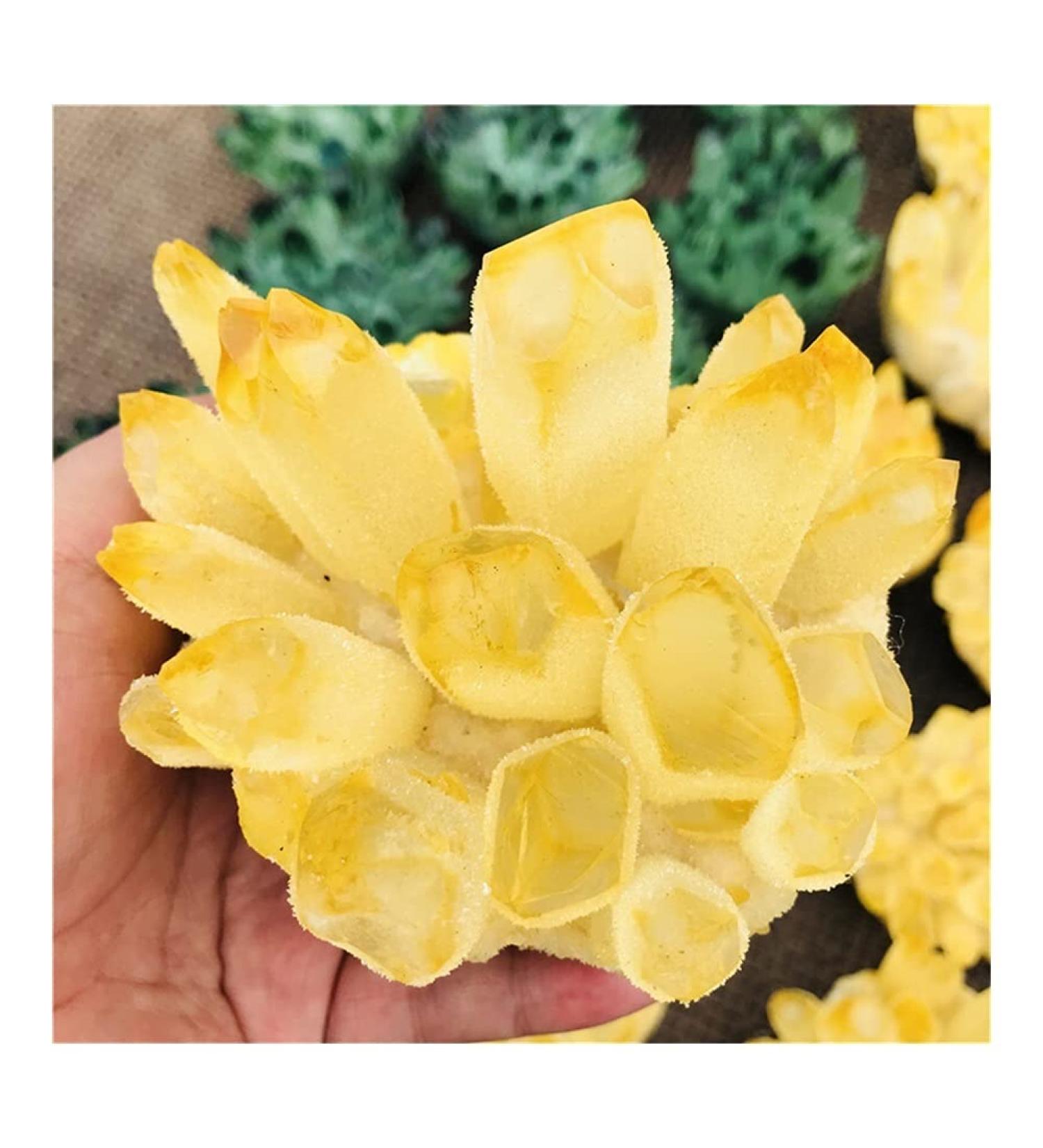 Stone 400-800g Natural Yellow Ghost Phantom Quartz Crystal Cluster Specimen Home Decoration Office Living Room Crystal Decora Balance Gemstone Decoration Crystal Cluster (Size : 600-700g) - Buy Online on GoSupps.com