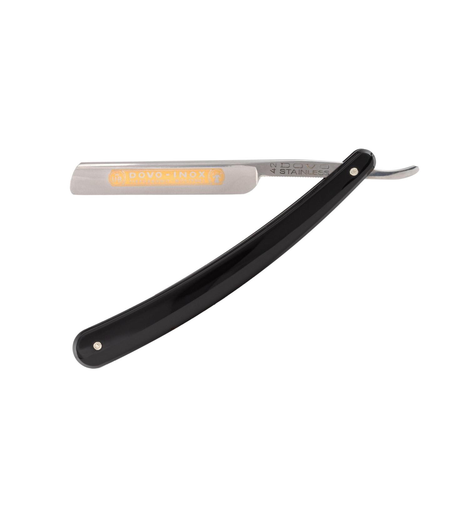 Dovo Stainless Steel Razor 3/8 French Head - Inox Domer Grinding Barbier Knife - Horn Handle (1 Pack) - Buy Online on GoSupps.com