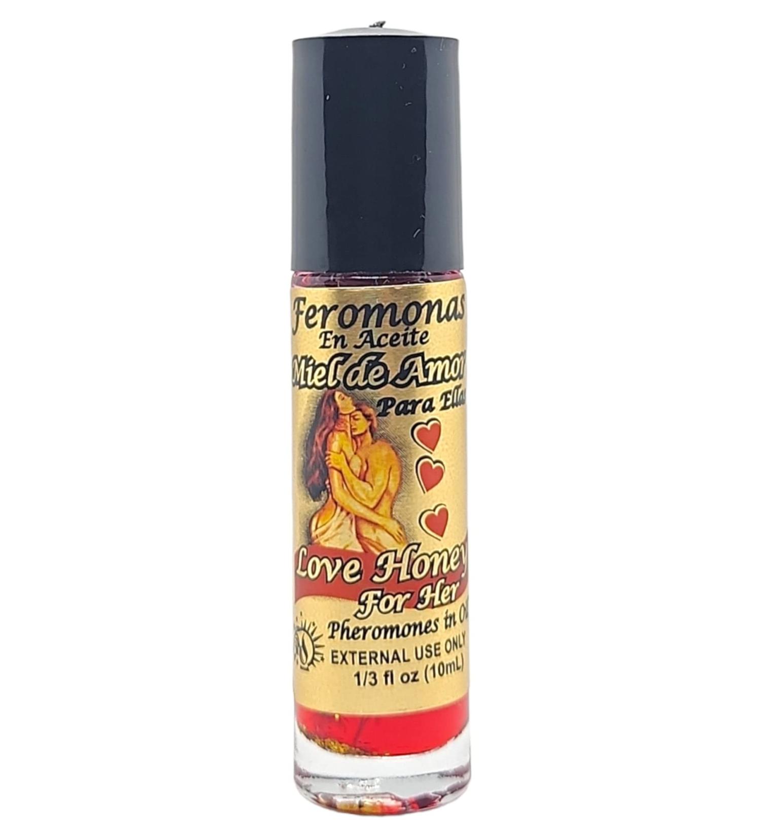 LOVE HONEY Pheromone(Miel de Amor Feromnas En Aceite)-Roll on Perfume Oil 10ML Sweet Love 0.33 Fl Oz (Pack of 1)