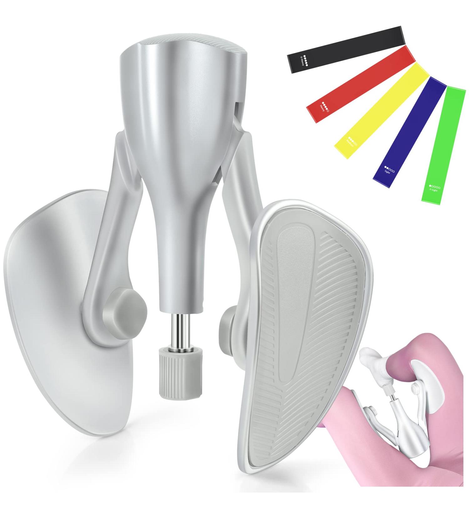 Adjustable Pelvic Floor Strengthener with 5 Resistance Bands - Kegel Devices for Women & Men - Postpartum Rehabilitation & Beautiful Buttocks - Grey - Buy Online on GoSupps.com