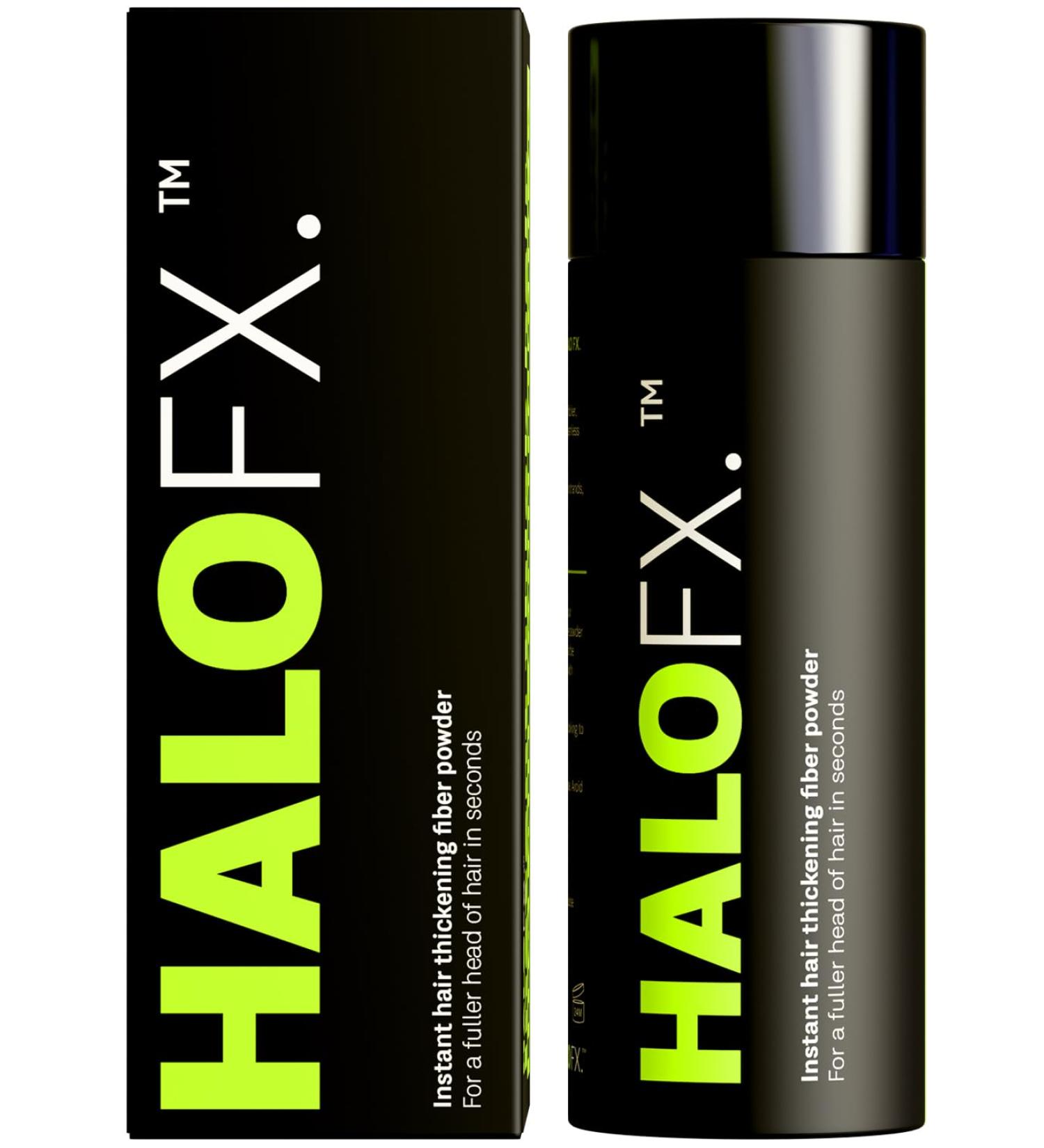 HALO FX. Professional Hair Fibres | Thicker Hair in 10 Seconds | Hair Fibres Black. Natural Thick Fiber for Hair Hair Growth Treatment Hair Powder Hair Loss Concealer Men & Women (Black) - Buy Online on GoSupps.com