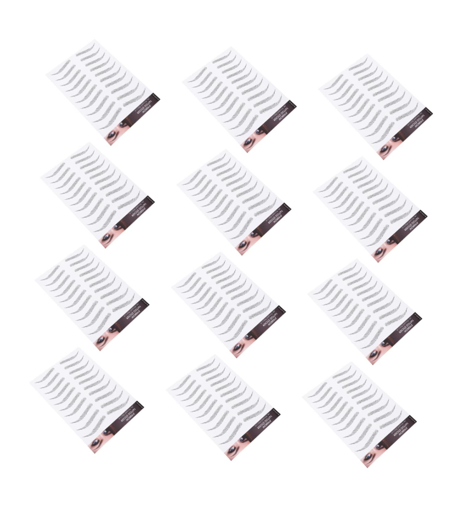 DOITOOL 12 Sheets Waterproof Eyebrow Stickers Sticking Stuffers for Men Hair-like Eyebrows Stickers Cosmetic - Buy Online on GoSupps.com