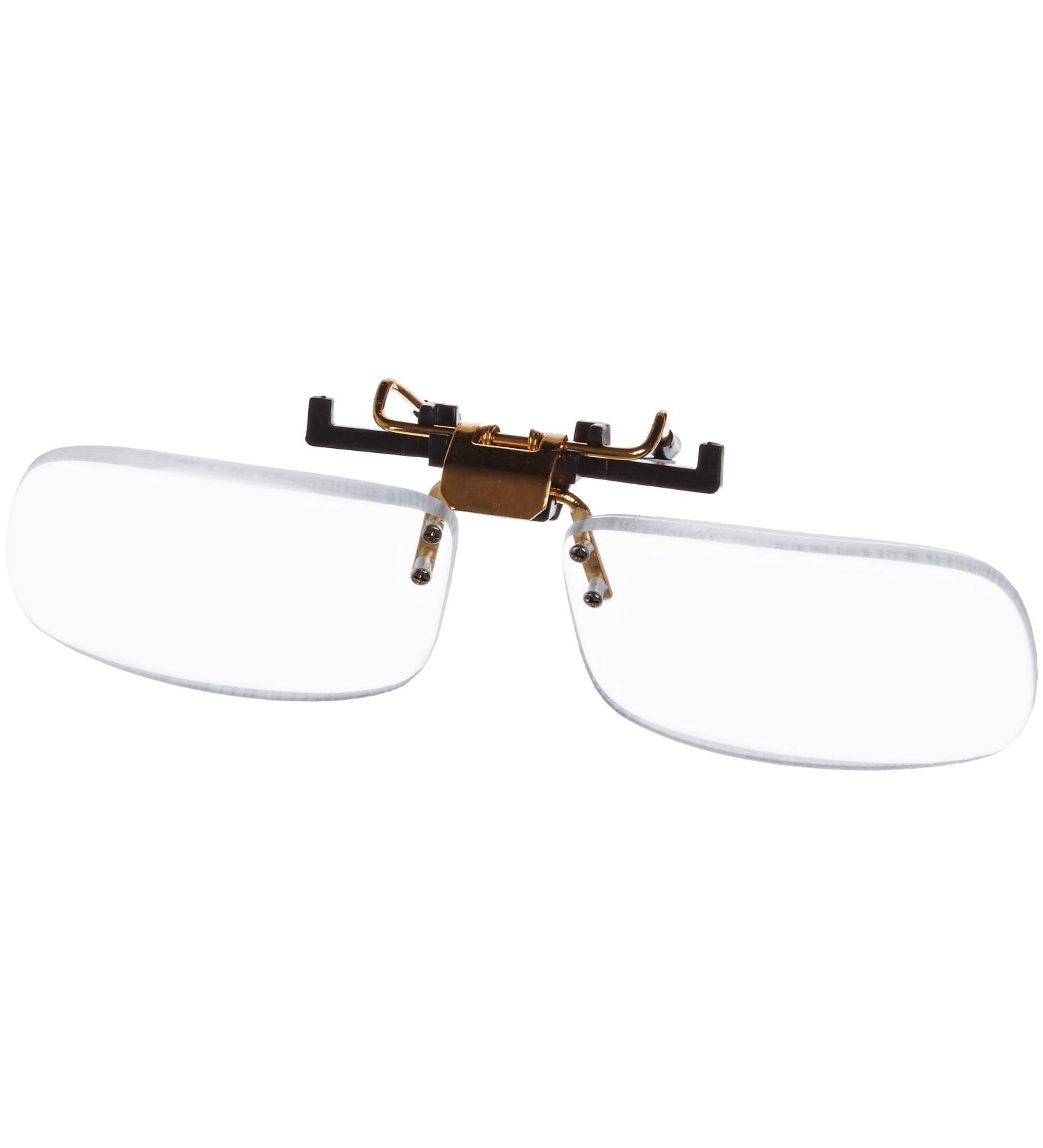Magna-flip Clip on Flip up Magnifiers Converts Distance Glasses and Into Reading and Computer Glasses. +3.00 Diopter