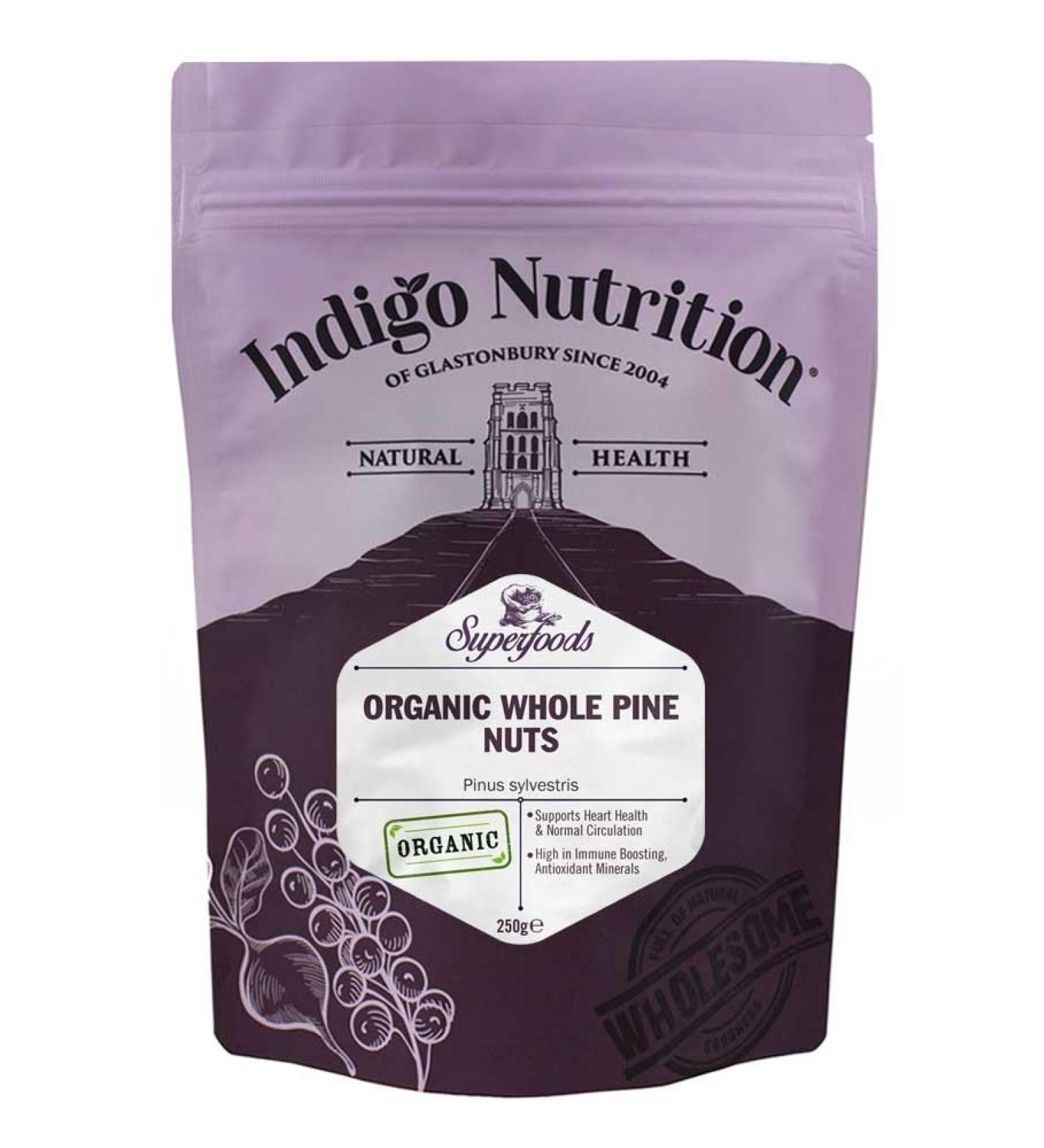 Indigo Herbs Organic Pin Pignons 250g - Buy Online on GoSupps.com