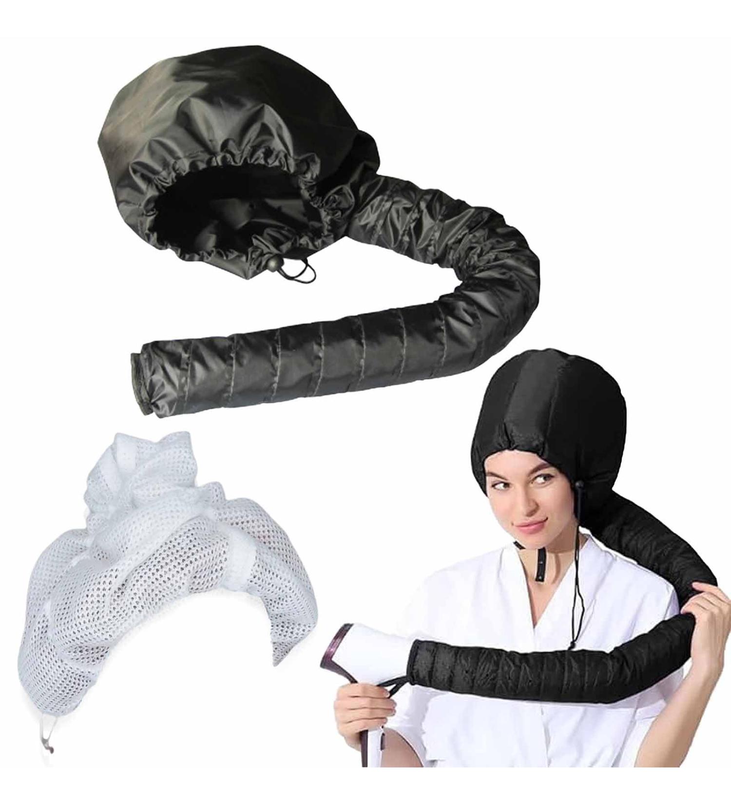 DGUSO Dry Hoods for Hair - 2 Pack Plopping Cap & Upgraded 2-in-1 Diffuse Cap for Curly Hair | Wireless Hair Wrap Turban - Buy Online on GoSupps.com