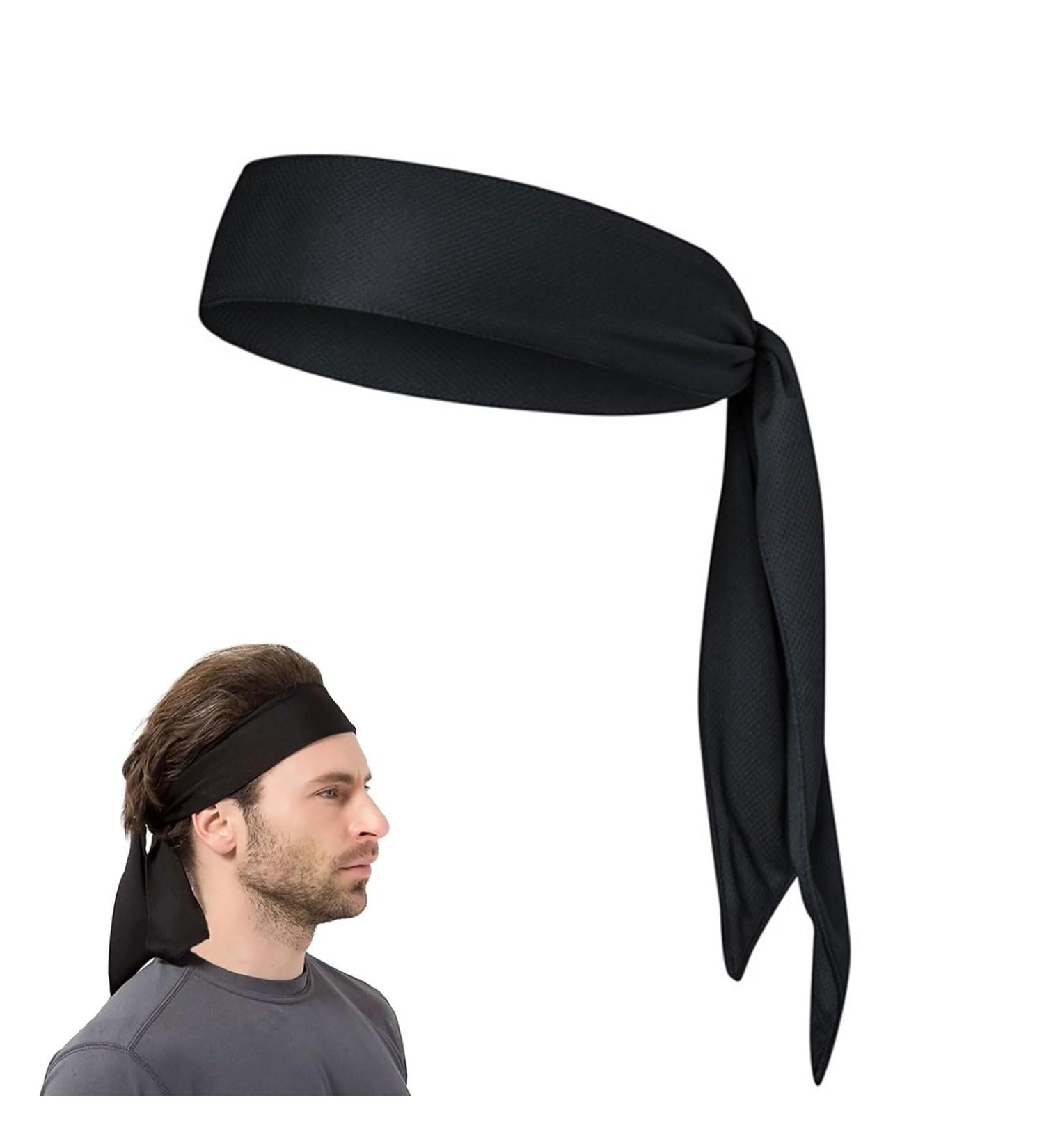 Buy Sports Headband for Women & Men | Moisture-Wicking Outdoor Fitness Band for Running Yoga Cycling - Black - Buy Online on GoSupps.com