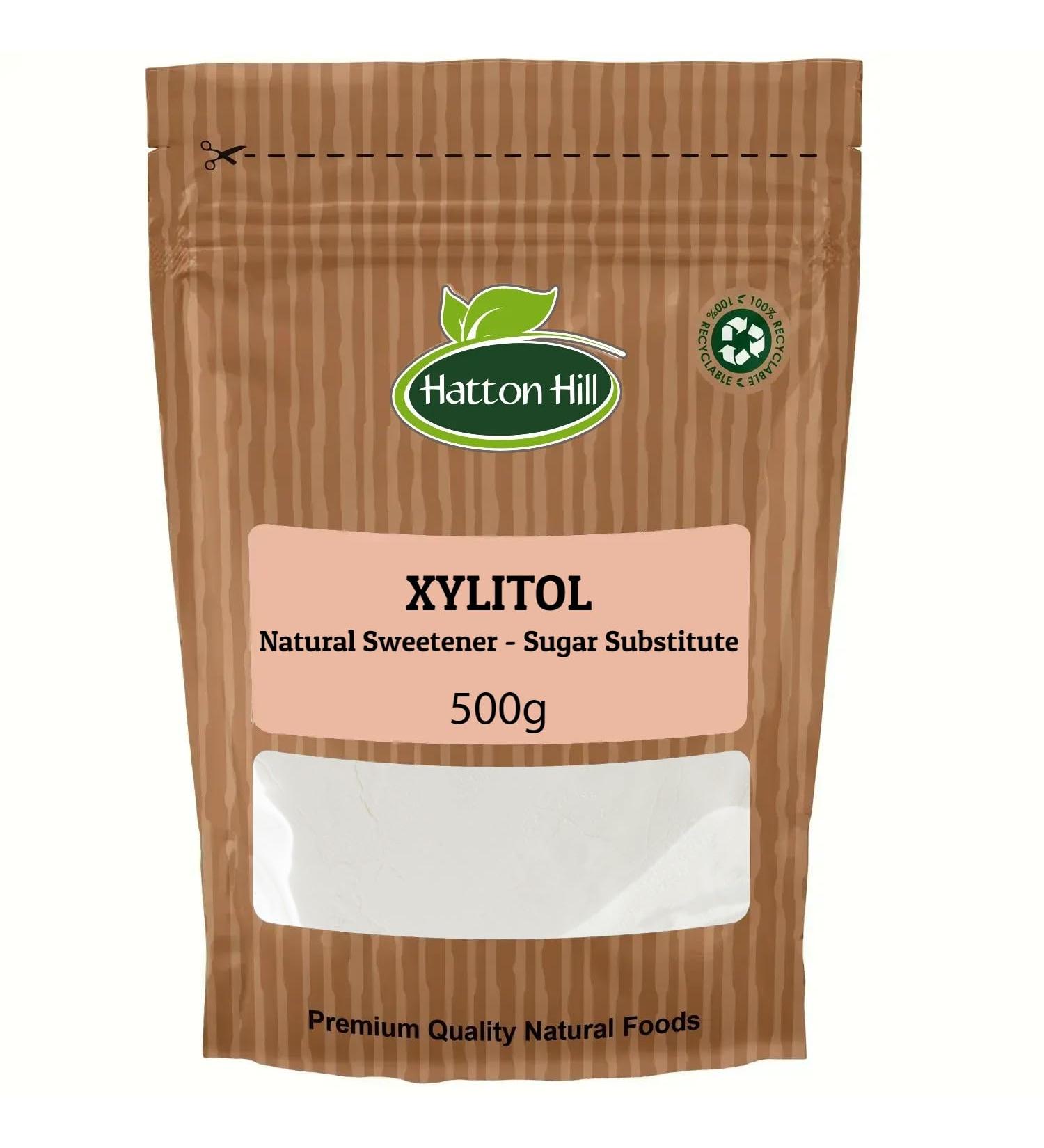 Xylitol Sweetener 500g by Hatton Hill Natural Sweetener Sugar Substitute Gluten Free Keto Friendly Non-GMO