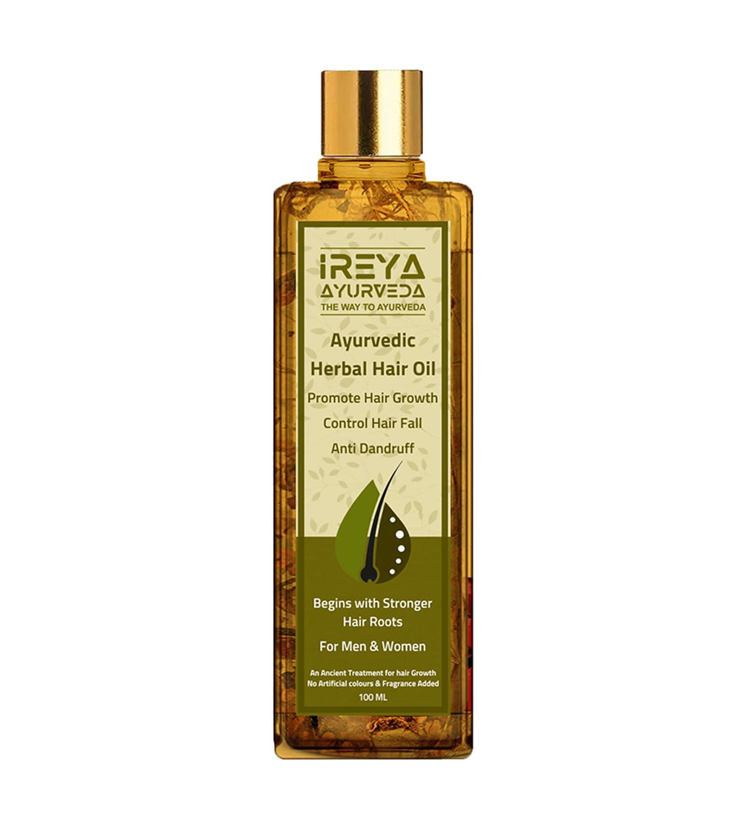 Herbal Hair Oil for Growth, Anti-Dandruff, and Hair Fall Control - 100ml - Buy Online on GoSupps.com