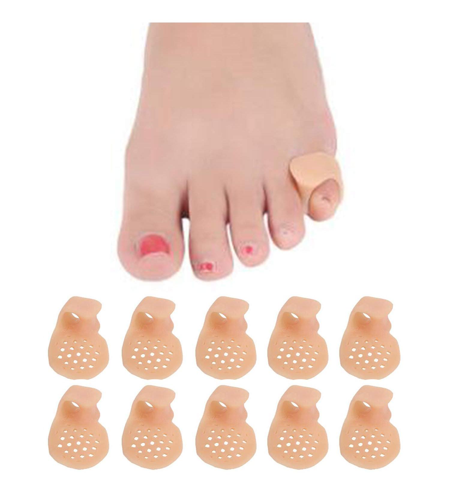 Pinky Toe Gel Cushion Splint | Toe Separators for Men and Women | Prevent Blisters, Corns, and Pain | 5 Pairs-Skin - Buy Online on GoSupps.com