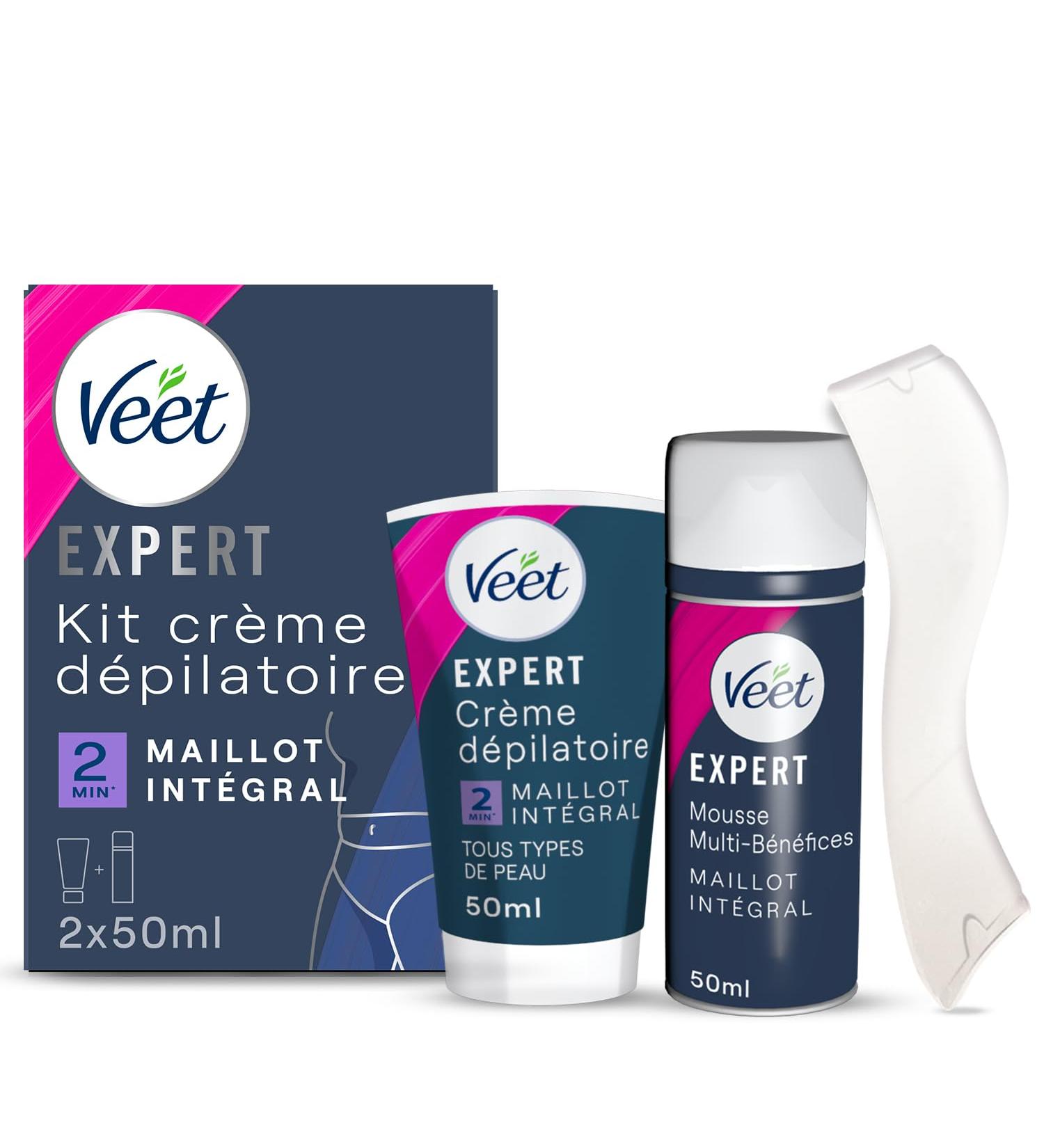 VEET Expert Depilatory Cream for Tenacious Hair Full Jersey with Exfoliating Foam Works in 2 Minutes 2 x 50 ml - Buy Online on GoSupps.com