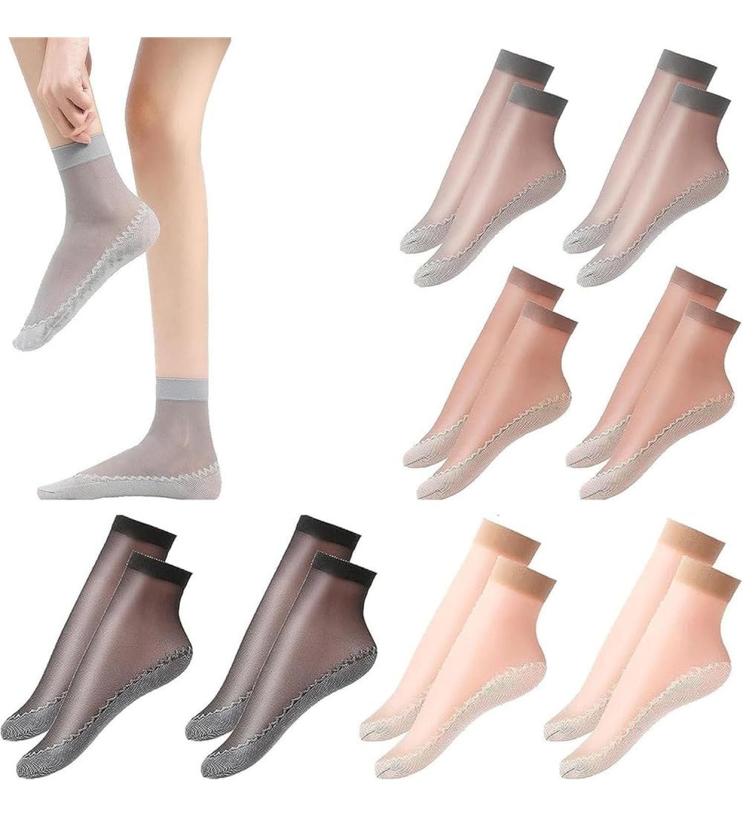 BLUESHOT Tourmaline Ion Magnetic Ice Silk Socks - 8 Pairs for Body Shaping & Enhanced Blood Circulation - Buy Online on GoSupps.com