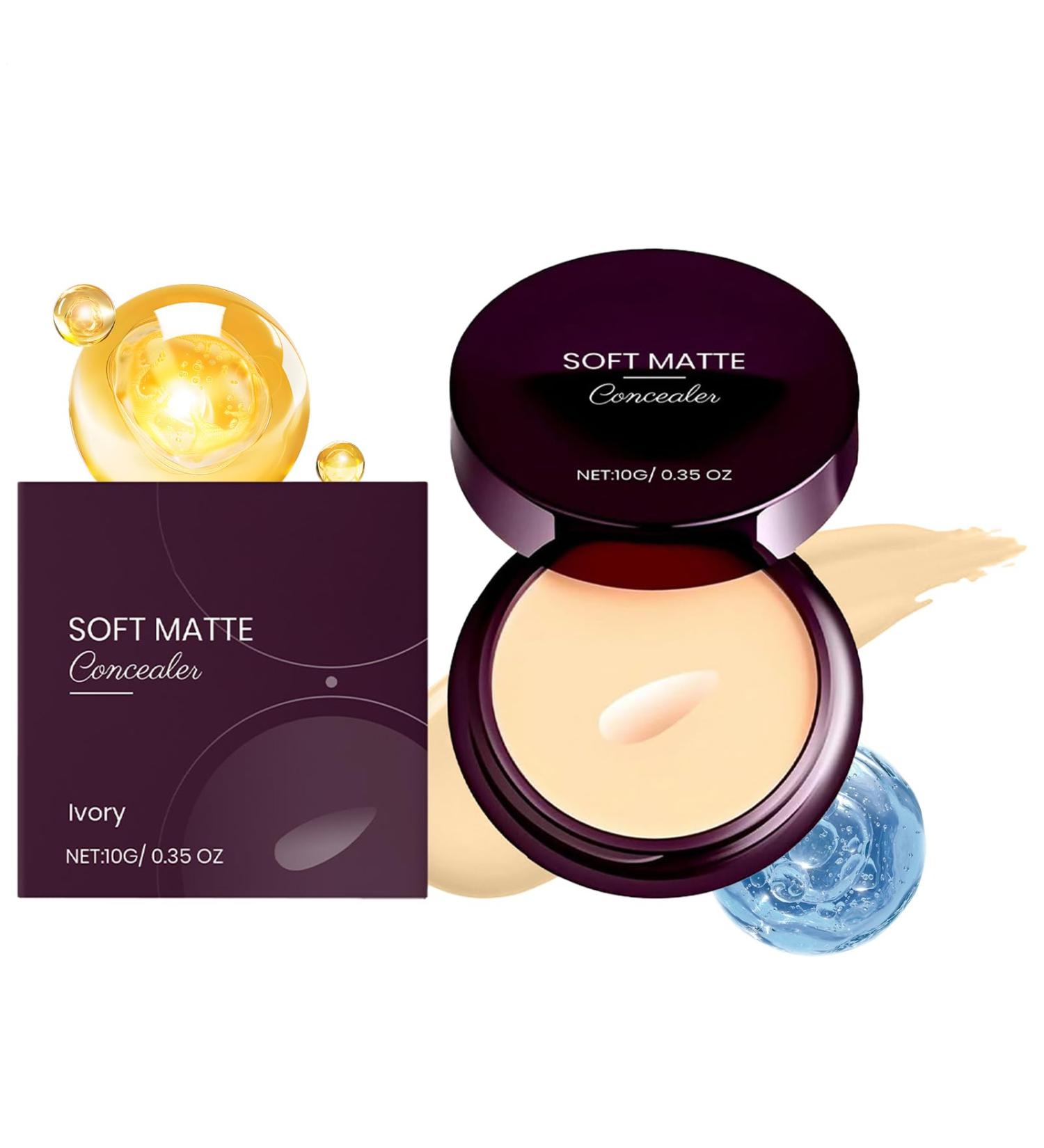 Correcteur Haute Couvrance Cr me Correctrice Matifiante Anti-Brillance | Soin Longue Tenue L ger 10g Imperm able Pour v nement Quotidien Soir e Travail Voyage Blanc ivoire - Buy Online on GoSupps.com